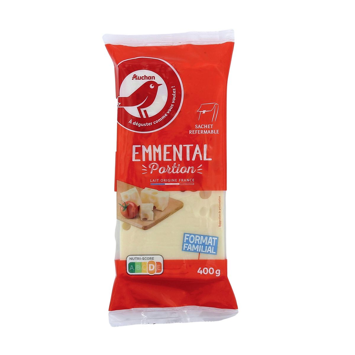 AUCHAN Emmental français en bloc 400g