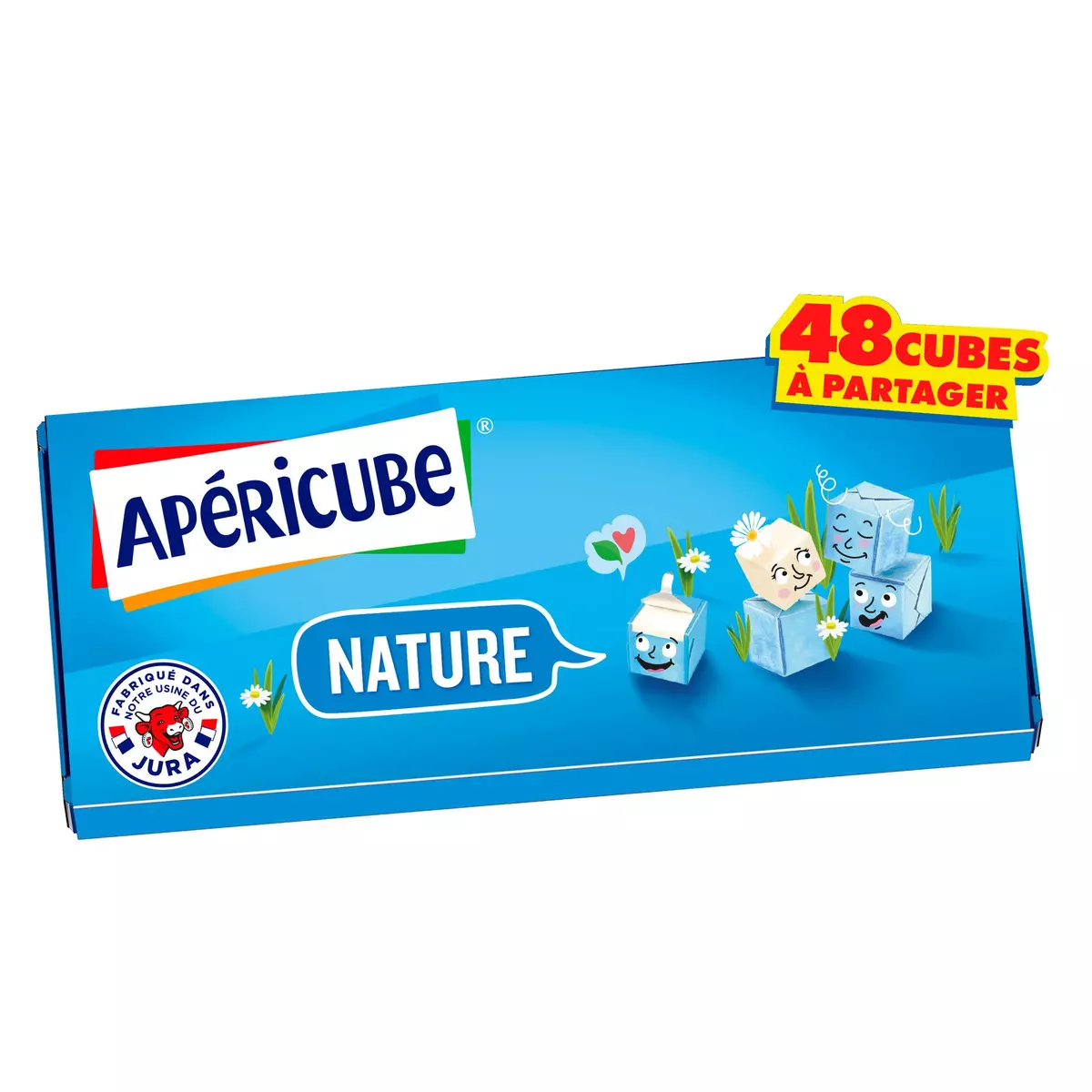 APERICUBE Cubes de fromage apéritif Nature 48 cubes 250g