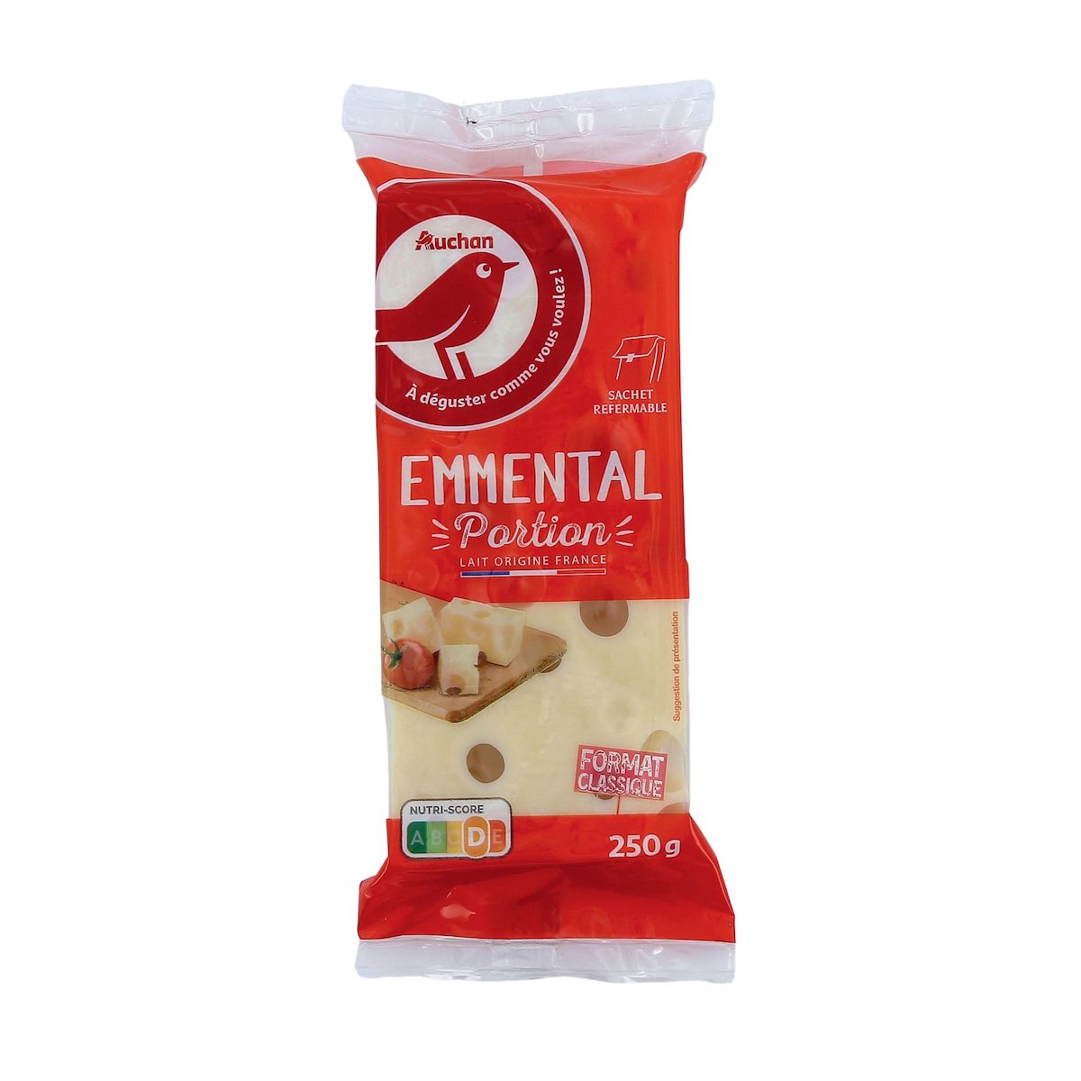 AUCHAN Emmental français en bloc 250g