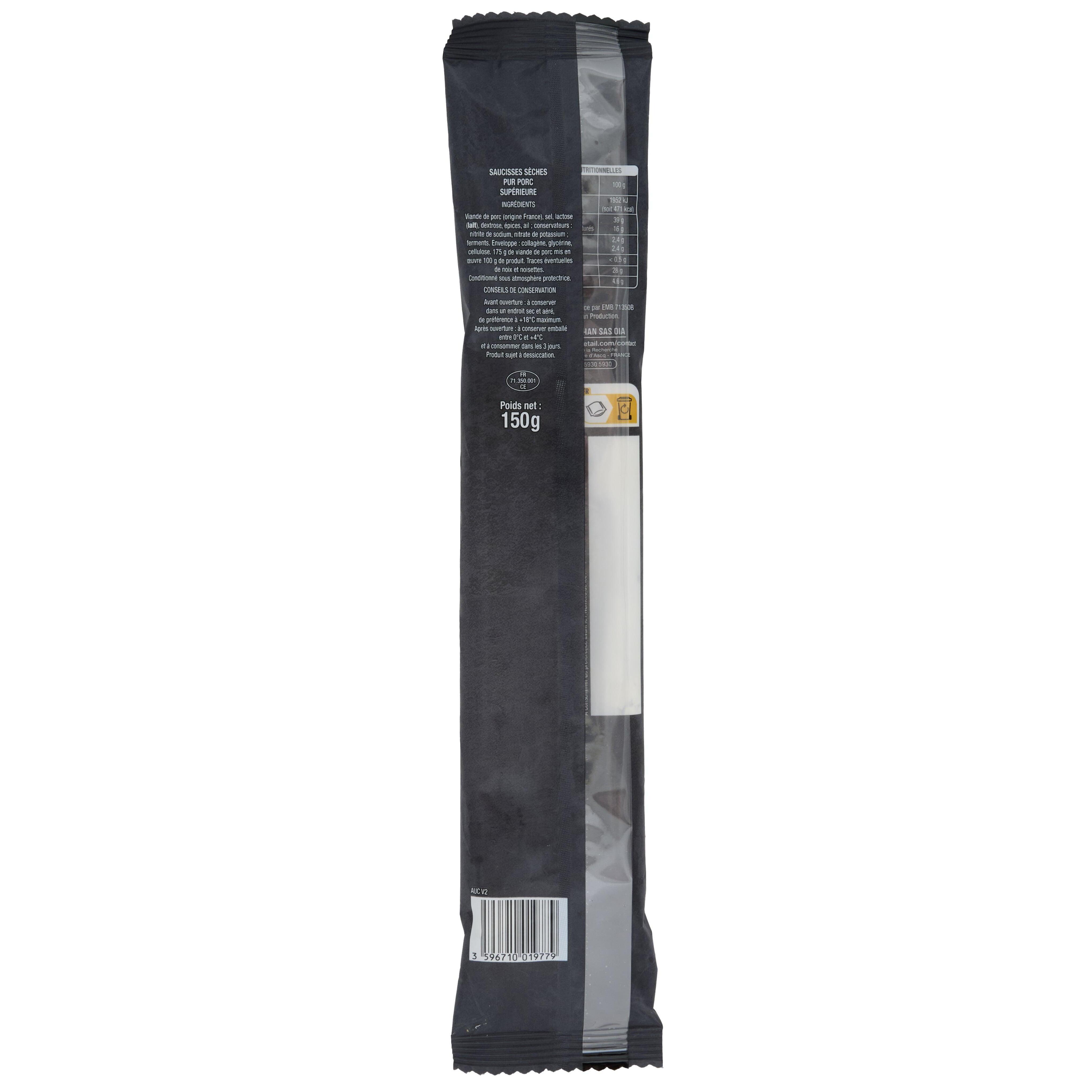 Voir la diapositive 5 : AUCHAN Saucisses droites à croquer 3 pièces 150g