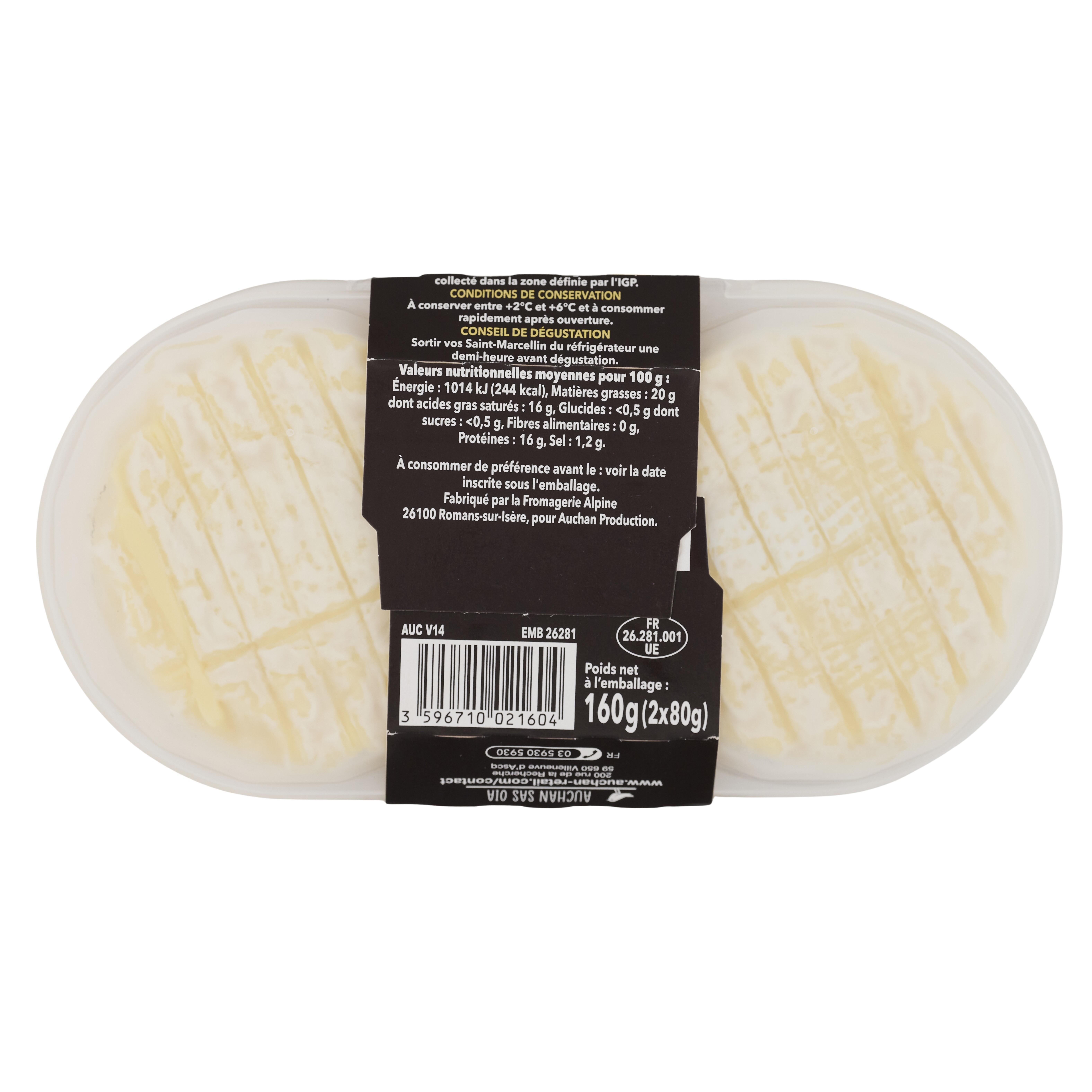 Voir la diapositive 2 : AUCHAN TERROIR Saint-Marcellin IGP 2x80g