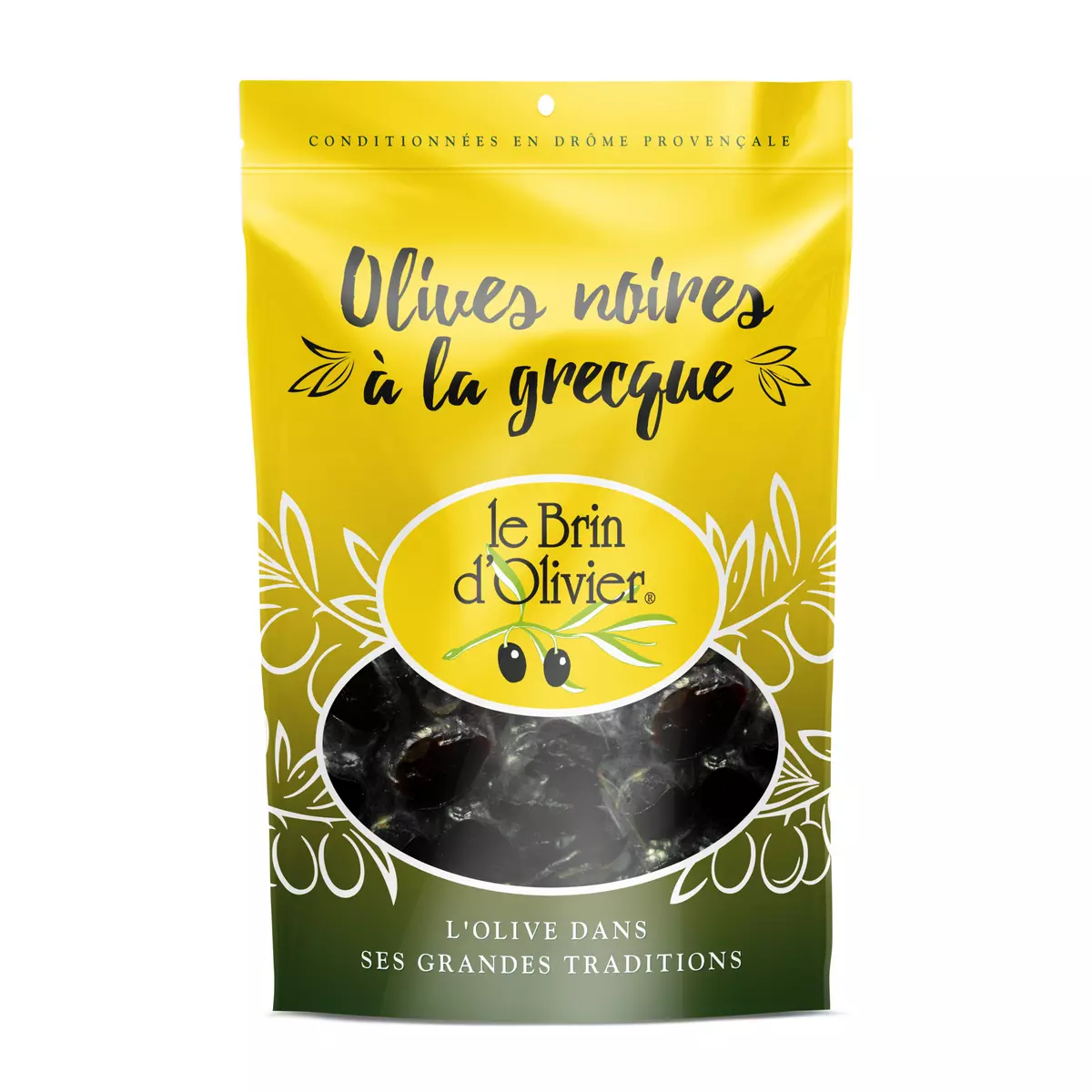LE BRIN D'OLIVIER Olives noires à la grecque 500g