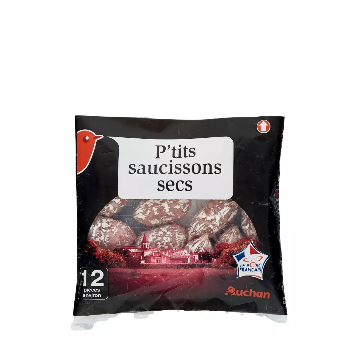 AUCHAN P'tits saucissons secs 12 pièces 75g