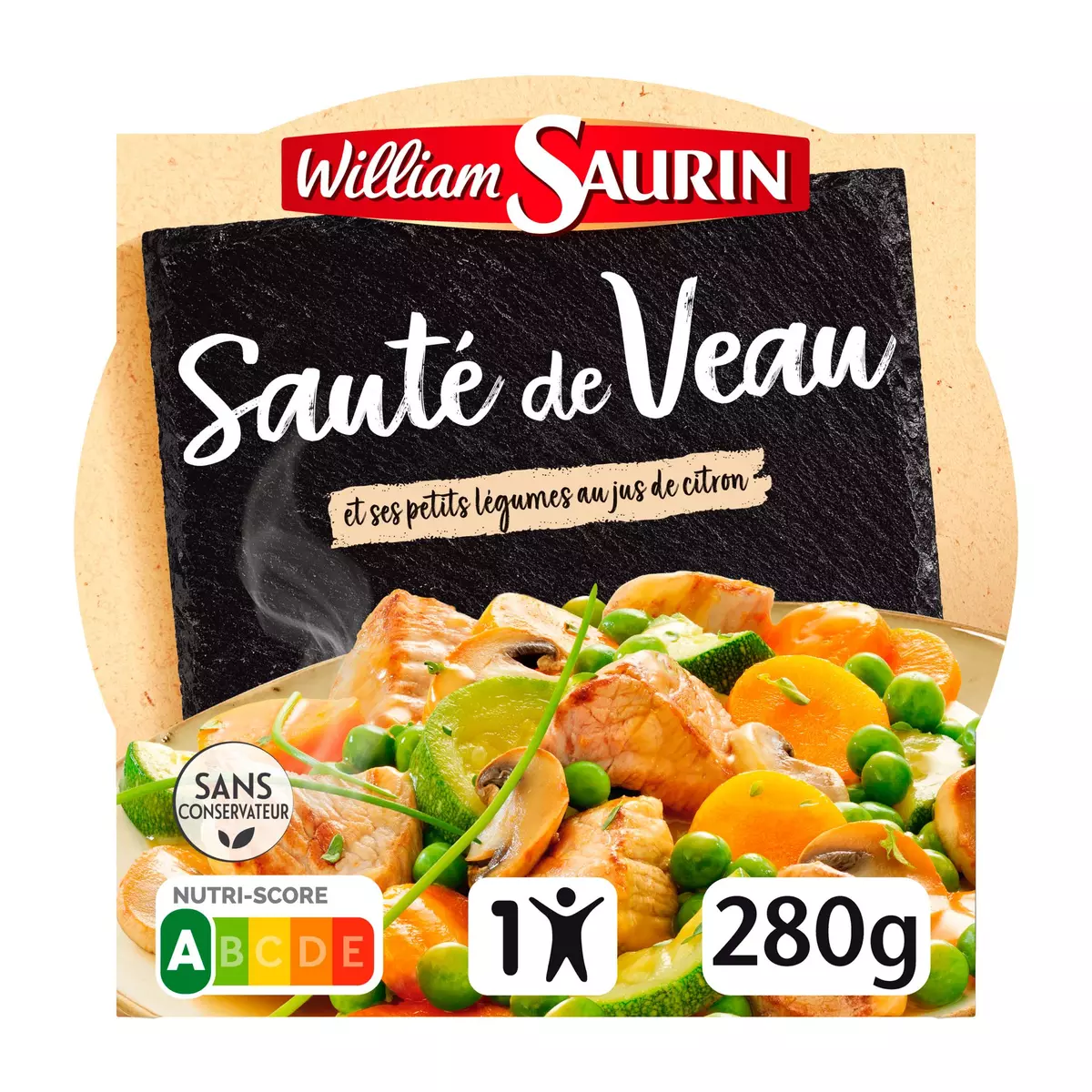 WILLIAM SAURIN Sauté de veau citron légumes 280g