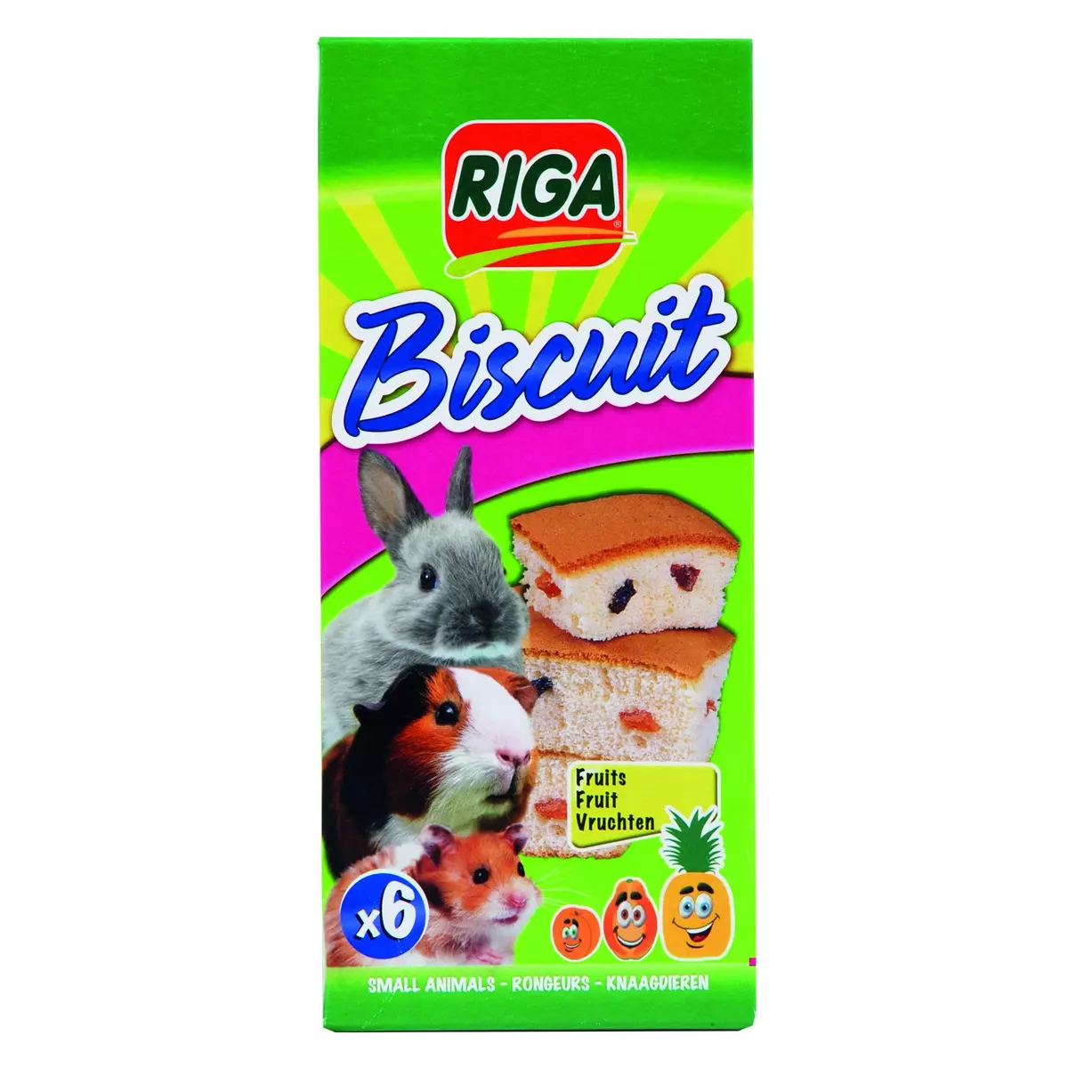 RIGA Biscuit aux fruits pour rongeurs 6 pièces 70g