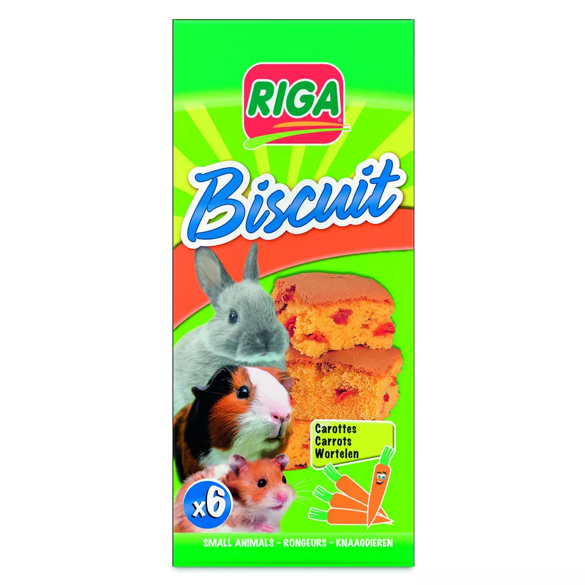 RIGA Biscuit à la carotte pour rongeurs 6 pièces 70g