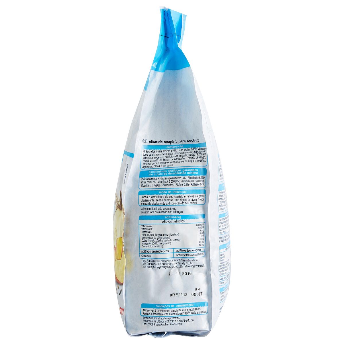 AUCHAN Repas complet graines pour canaris 800g