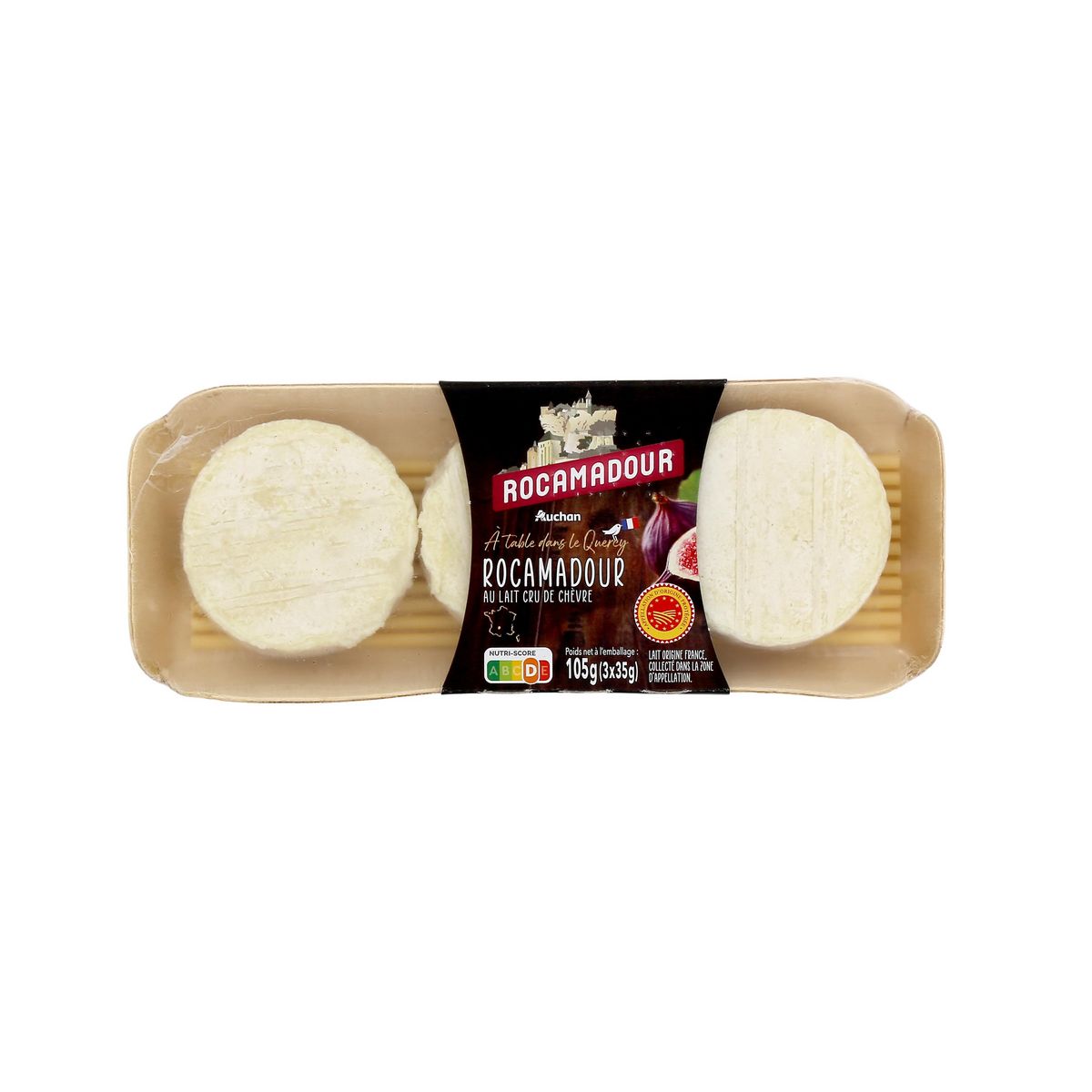 AUCHAN TERROIR Rocamadour au lait cru AOP 105g