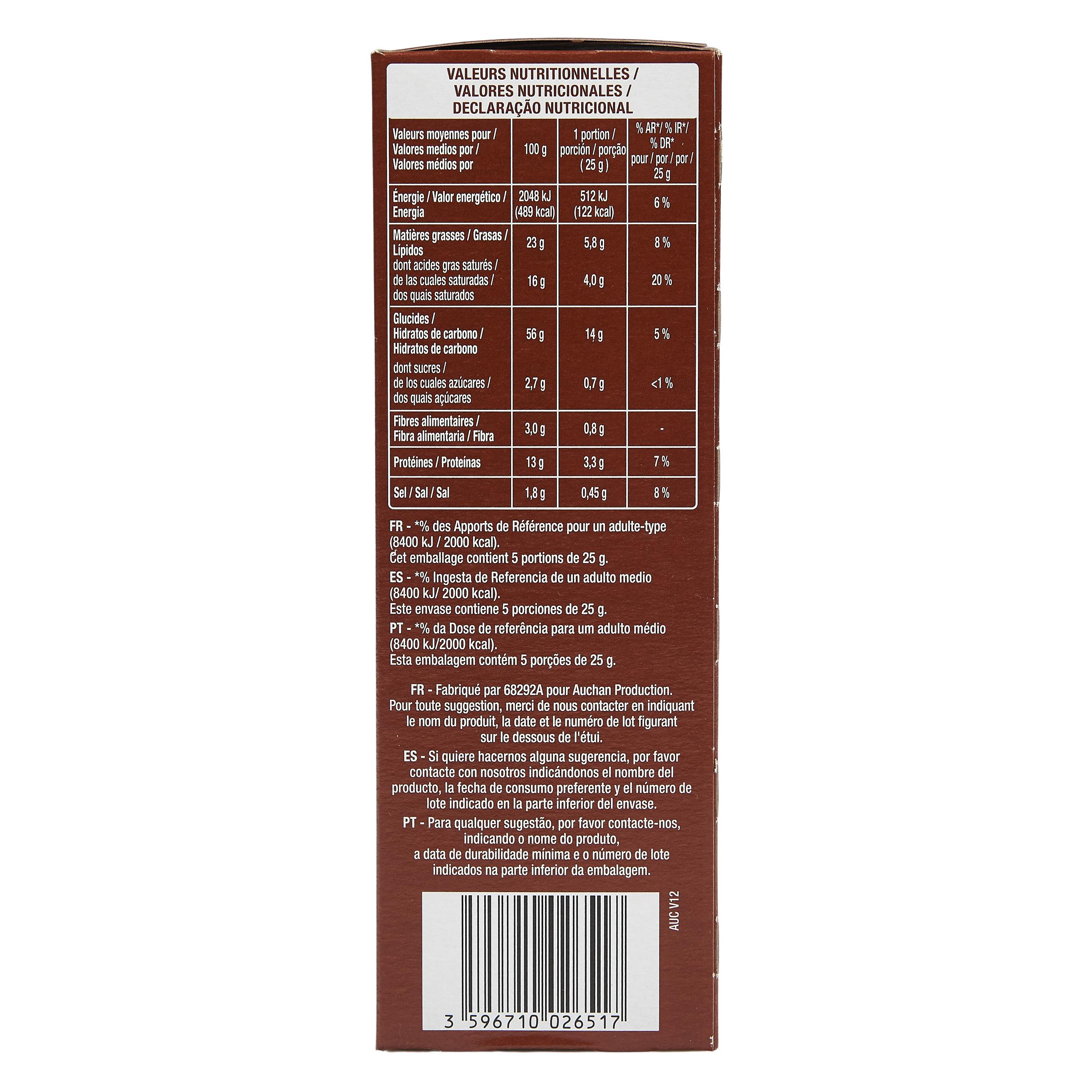 Voir la diapositive 4 : AUCHAN Mini flûtes emmental 125g