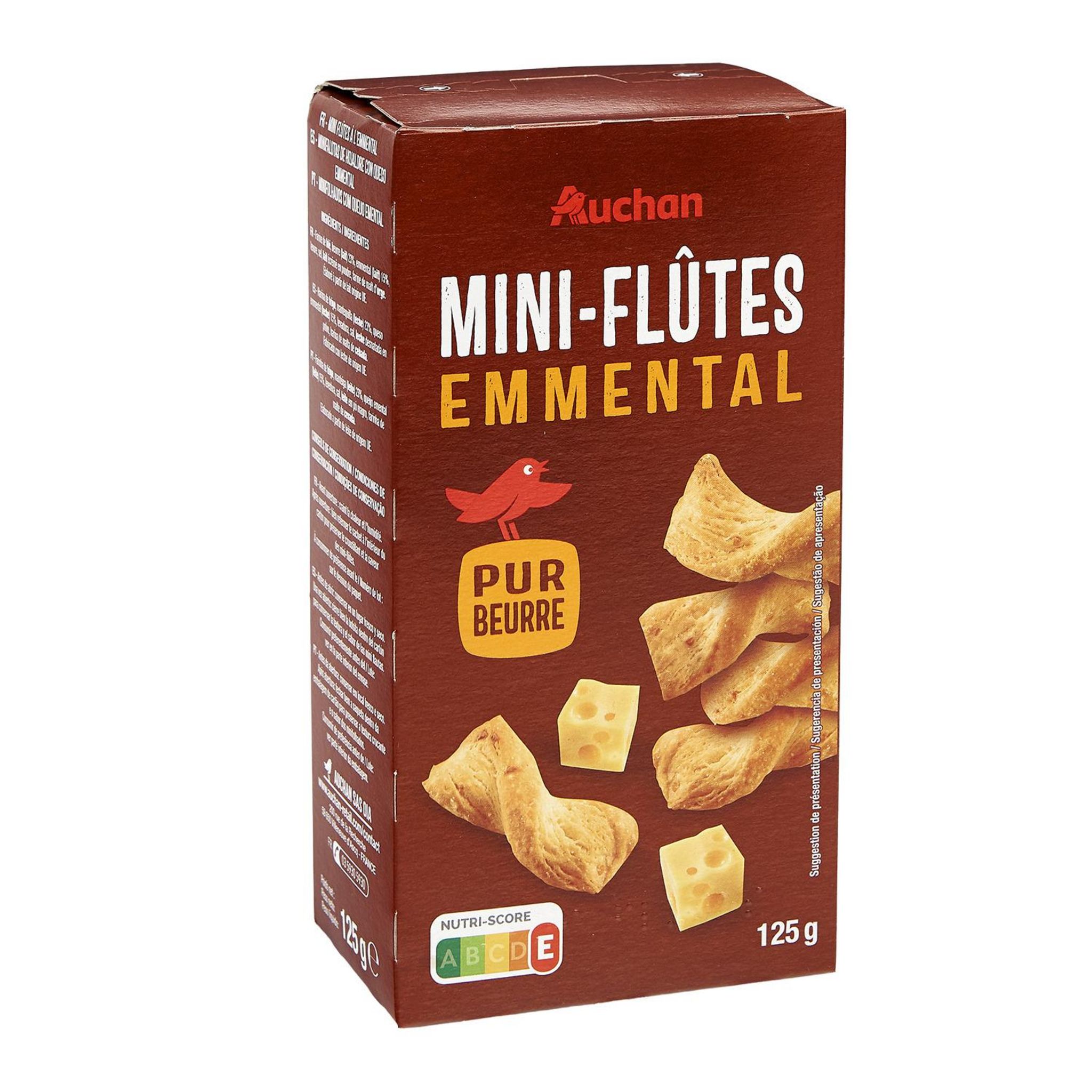 Voir la diapositive 5 : AUCHAN Mini flûtes emmental 125g