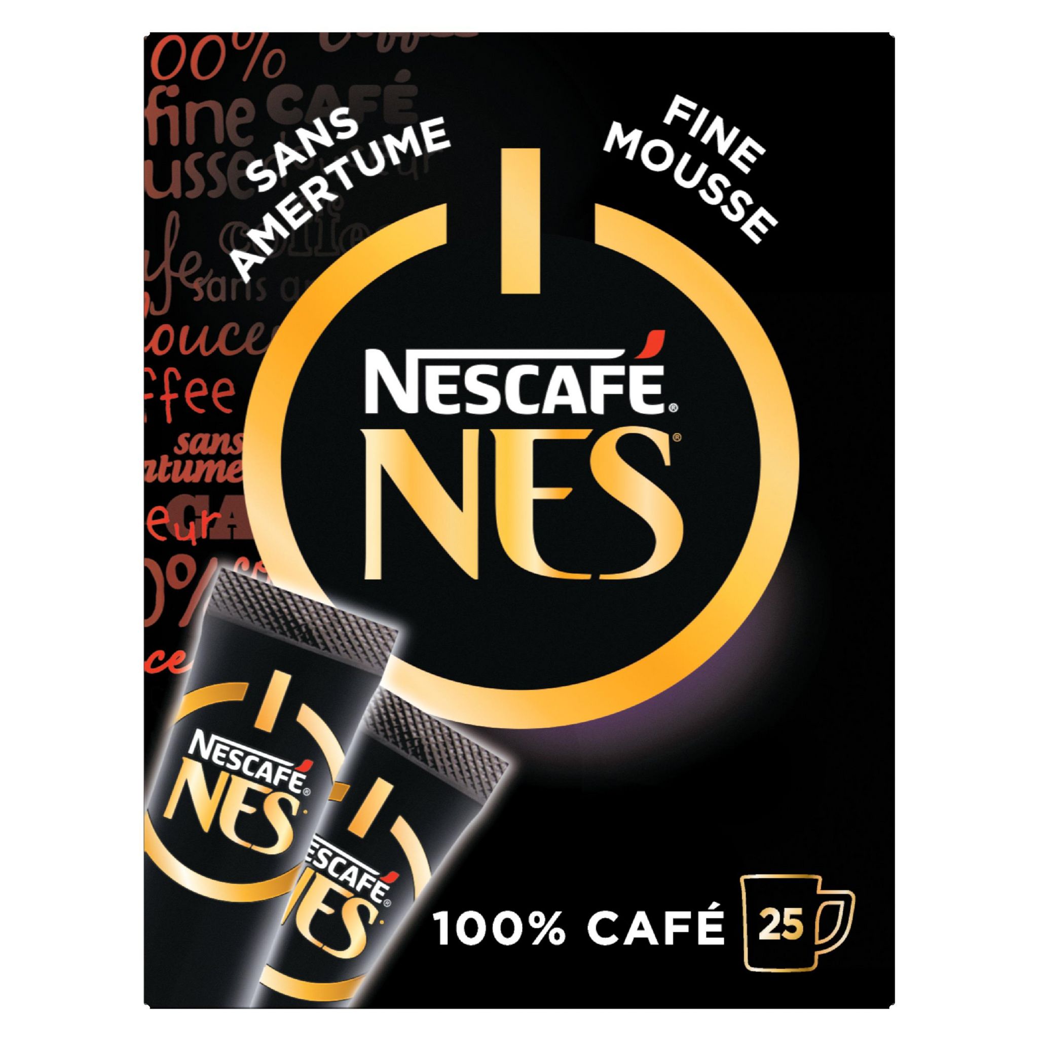 Voir la diapositive 2 : NESCAFE Nes café soluble en stick sans amertume 25 sticks 50g