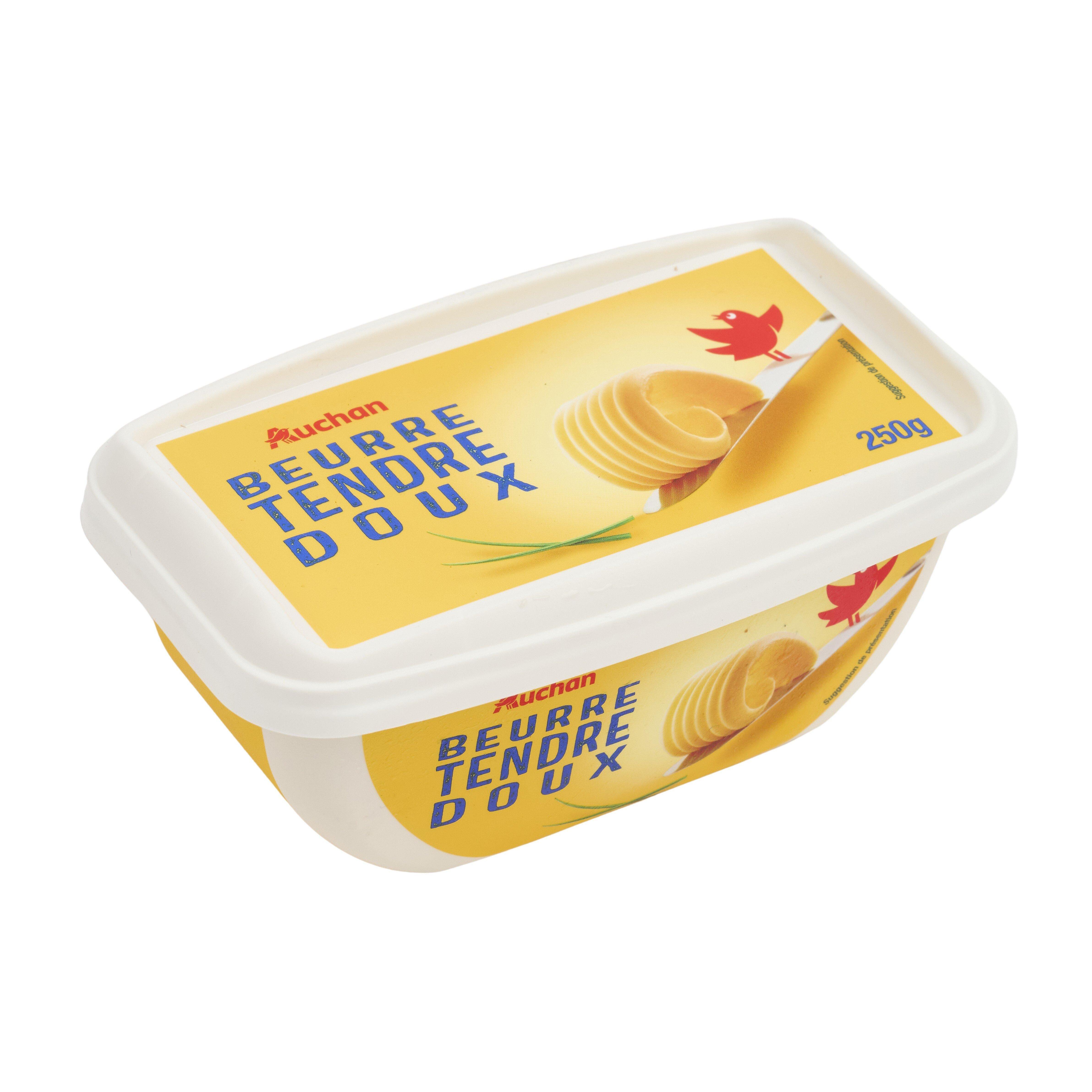 Voir la diapositive 3 : AUCHAN Beurre tendre doux 82%MG 250g