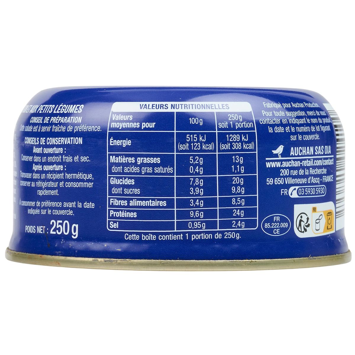 AUCHAN Salade mexicaine au thon 250g