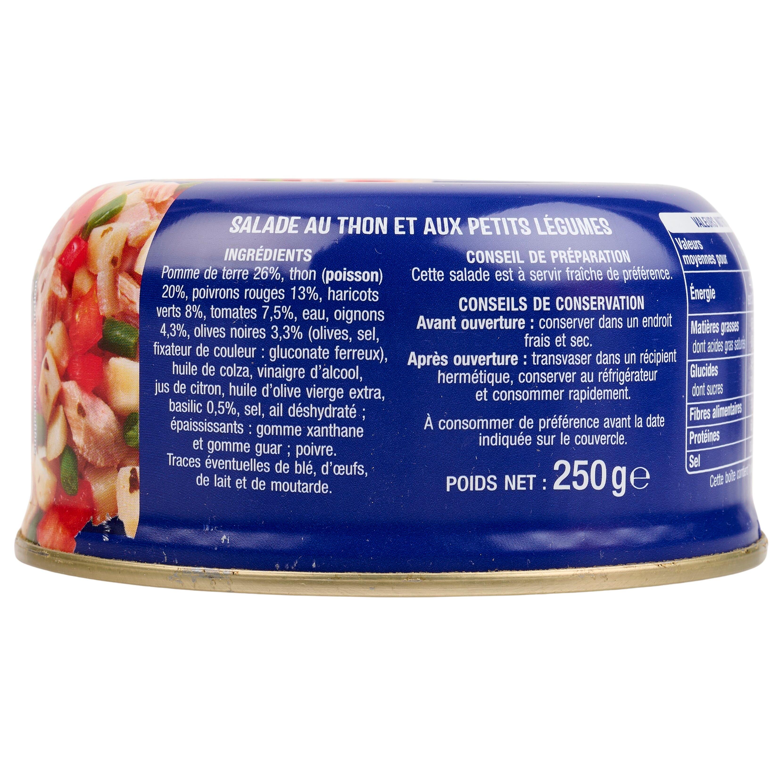 Voir la diapositive 4 : AUCHAN Salade niçoise au thon 250g
