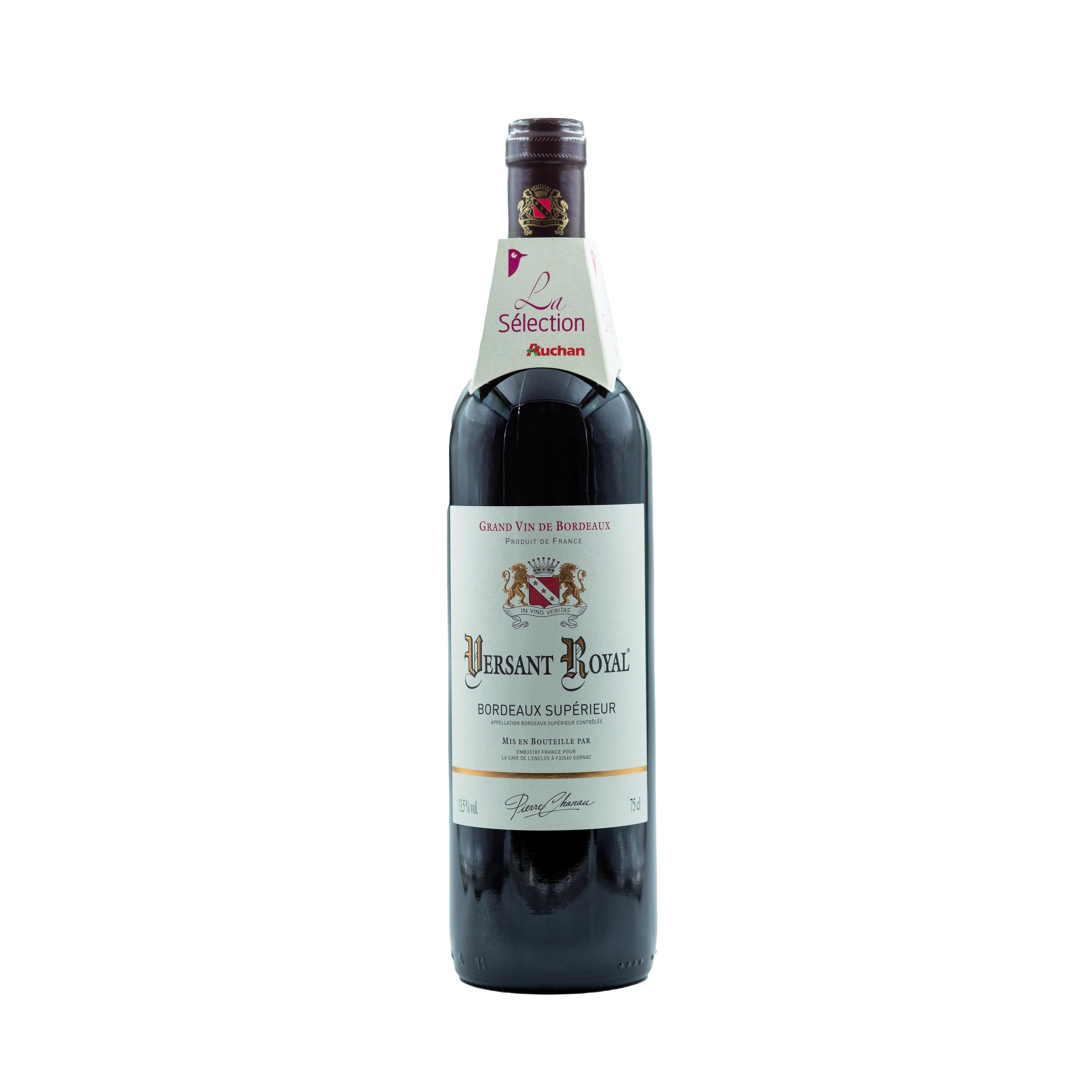 Voir la diapositive 2 : PIERRE CHANAU AOP Bordeaux Supérieur Versant Royal rouge 75cl