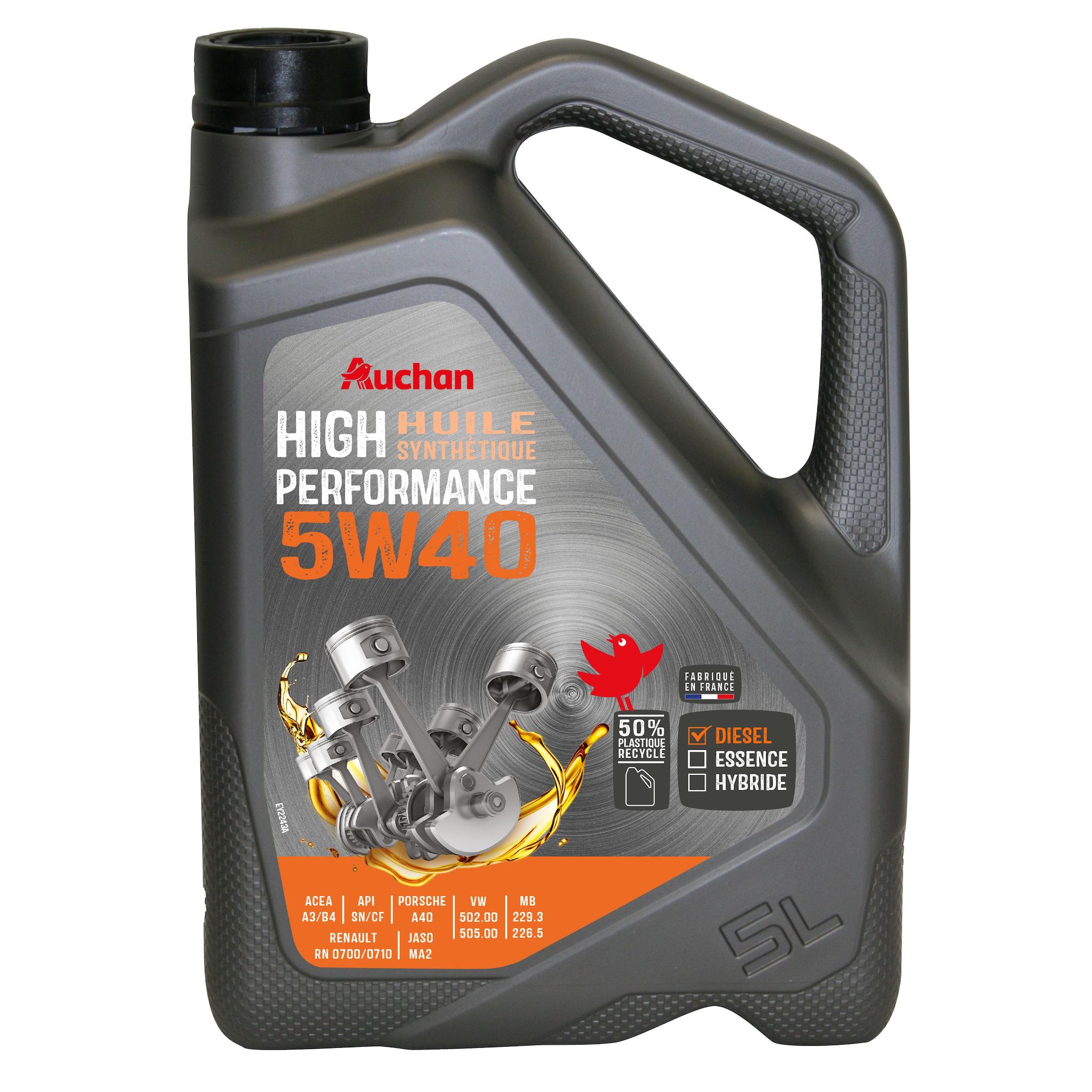 AUCHAN Huile moteur diesel 5W405L