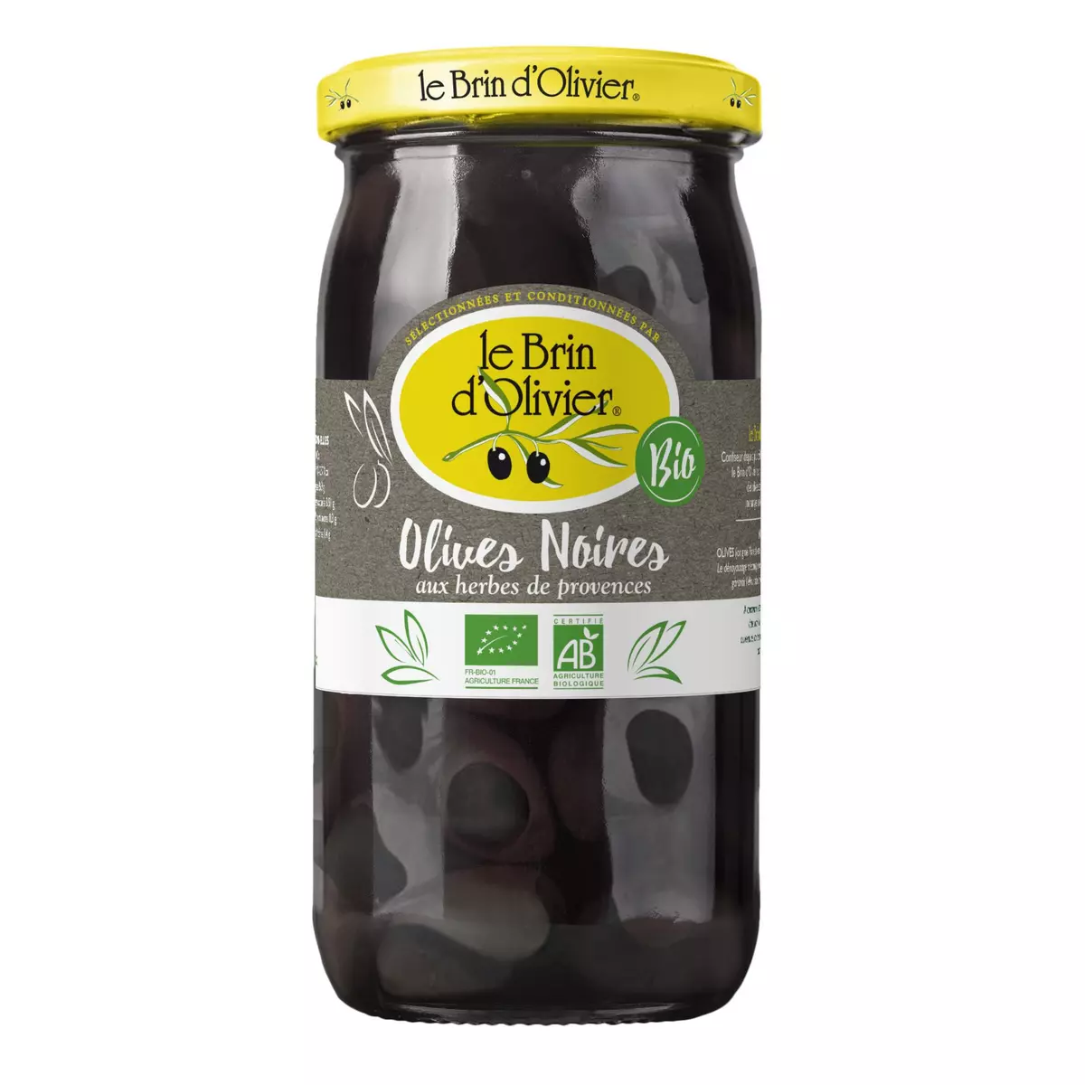 LE BRIN D'OLIVIER Olives noires bio aux herbes de Provence 250g ?