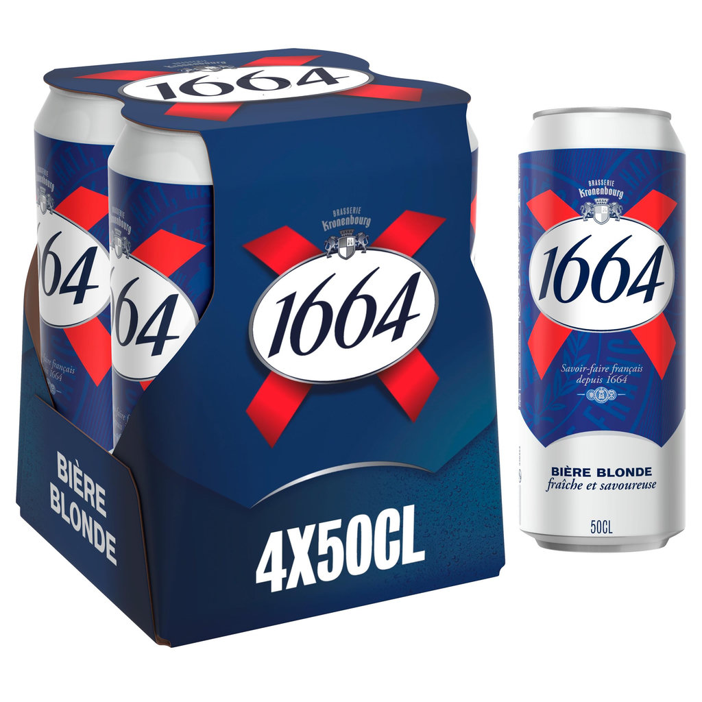 1664 Bière blonde 5,5% boîtes 4x50cl