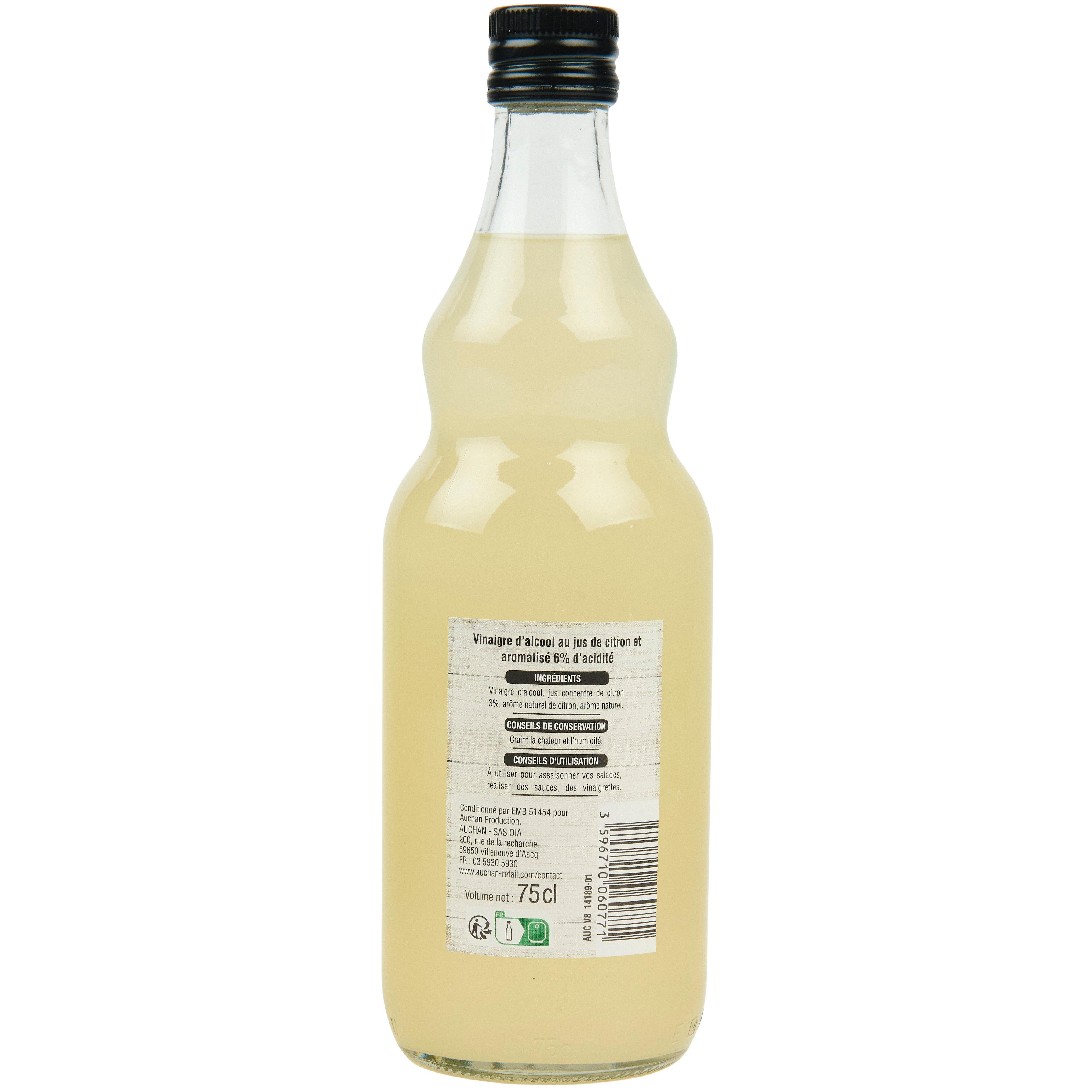Voir la diapositive 3 : AUCHAN Vinaigre d'alcool au jus de citron 75cl