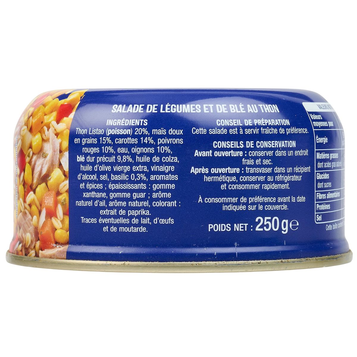 AUCHAN Salade de thon au blé gourmand 250g