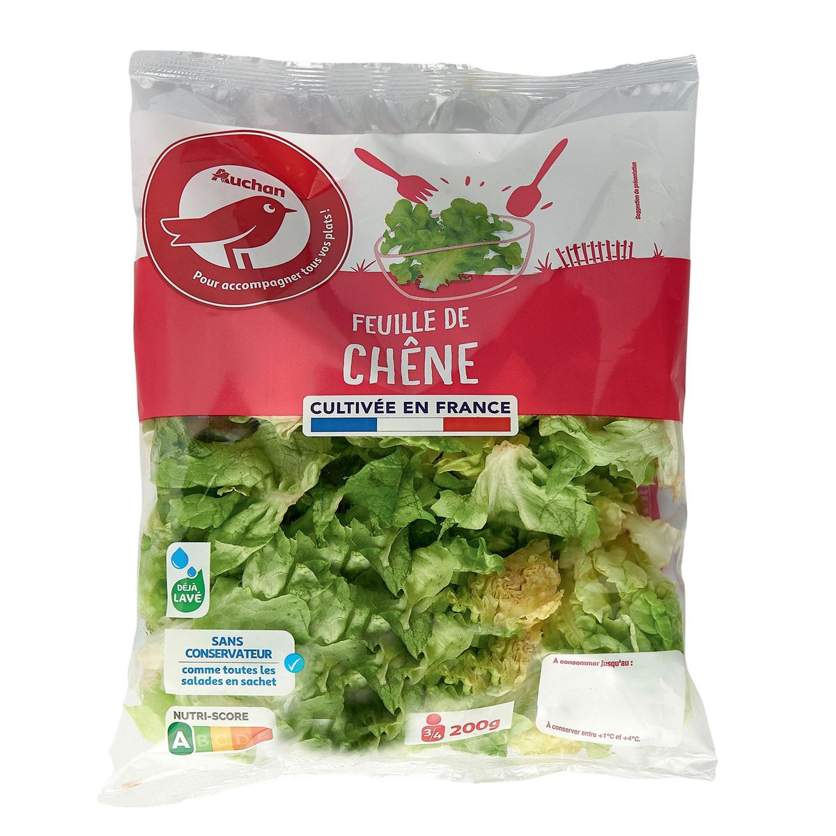 AUCHAN Feuille de chêne 3-4 parts 200g