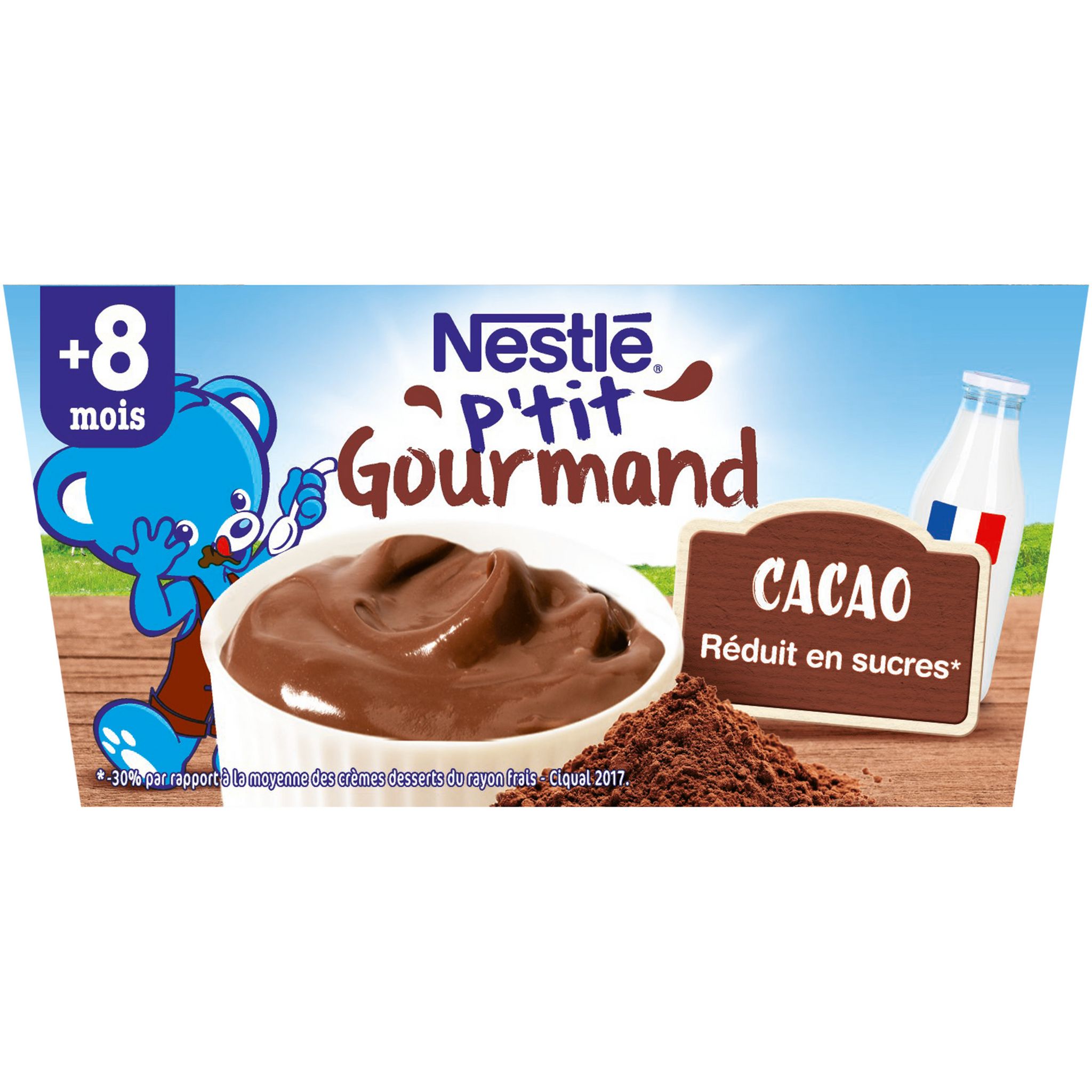 Voir la diapositive 2 : NESTLE P'tit gourmand petit pot crème dessert chocolat dès 6 mois 4x100g