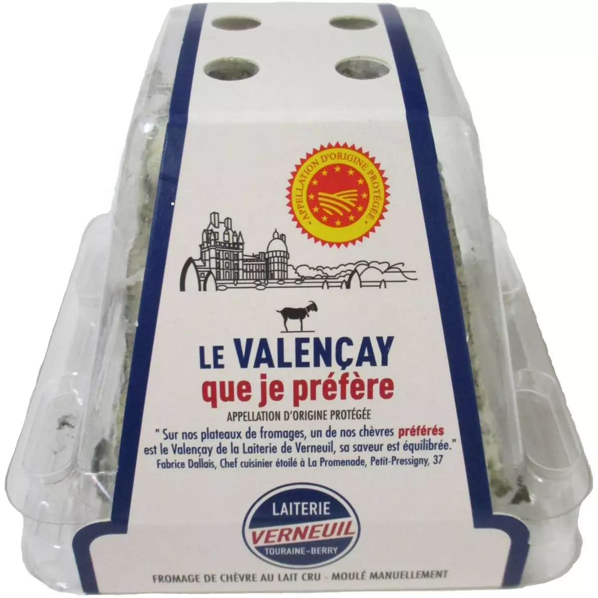 LAITERIE VERNEUIL Le Valencay fromage de chèvre au lait cru AOP 220g