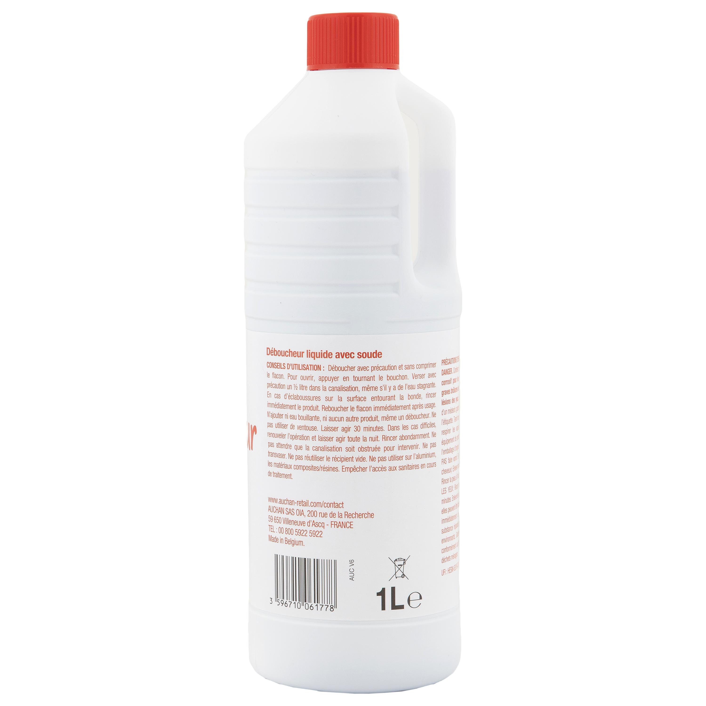 Voir la diapositive 3 : POUCE Liquide déboucheur canalisations avec soude 1l
