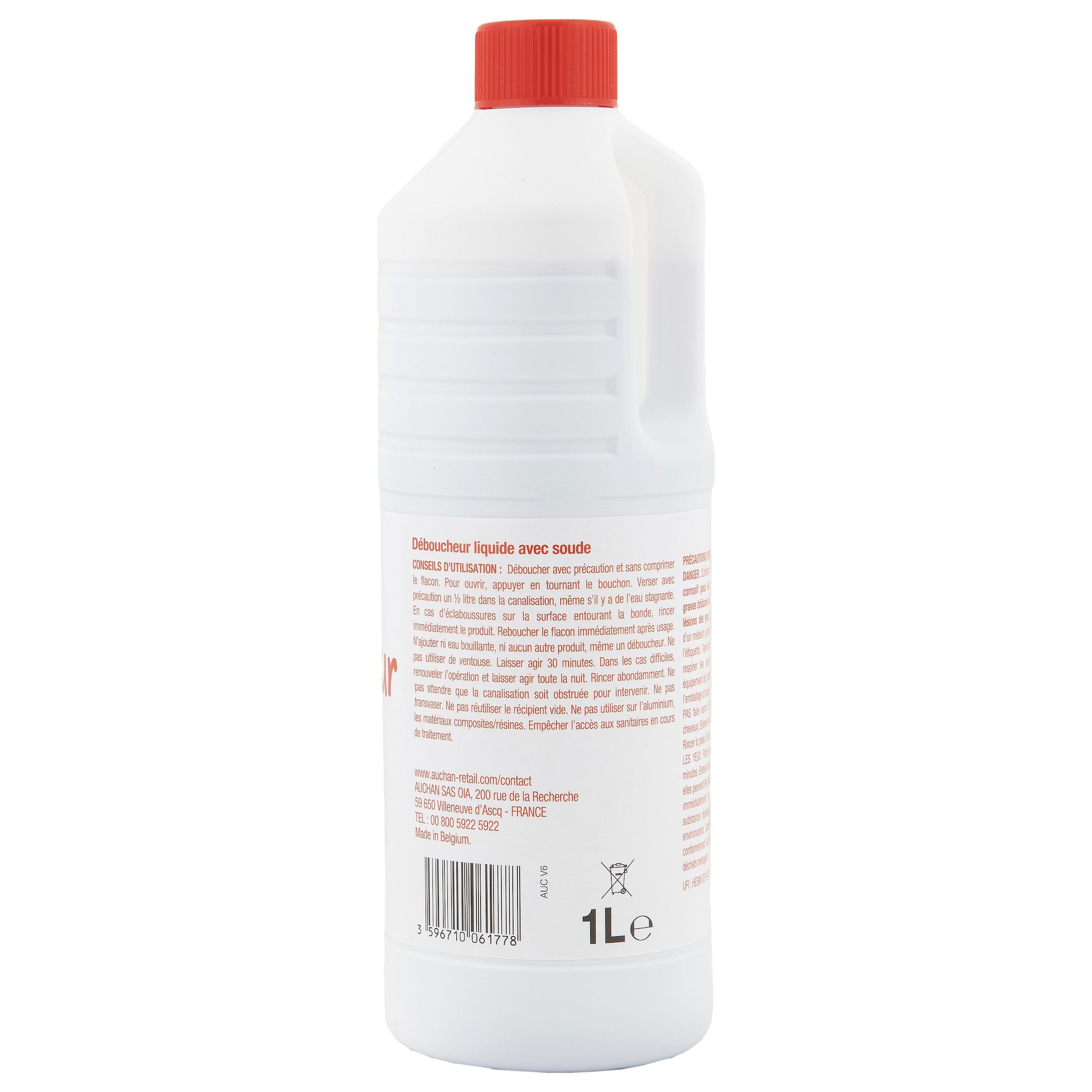 Voir la diapositive 3 : POUCE Liquide déboucheur canalisations avec soude 1l