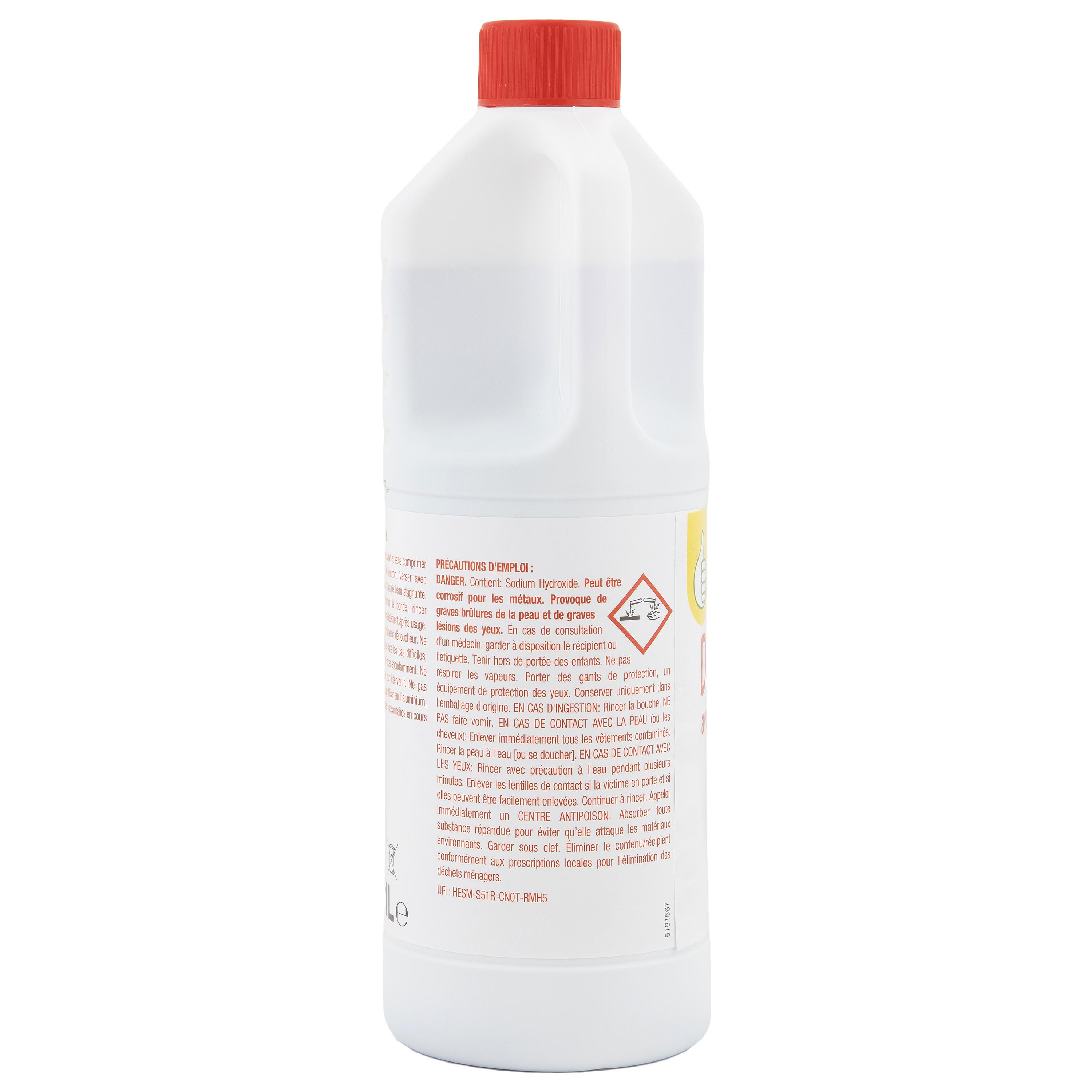 Voir la diapositive 4 : POUCE Liquide déboucheur canalisations avec soude 1l
