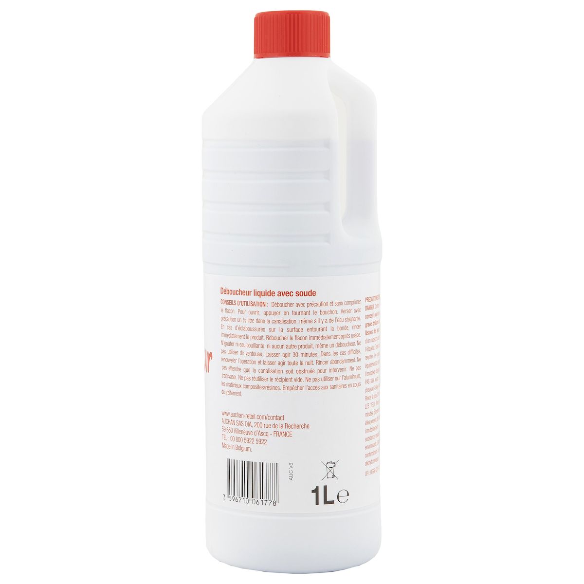 POUCE Liquide déboucheur canalisations avec soude 1l