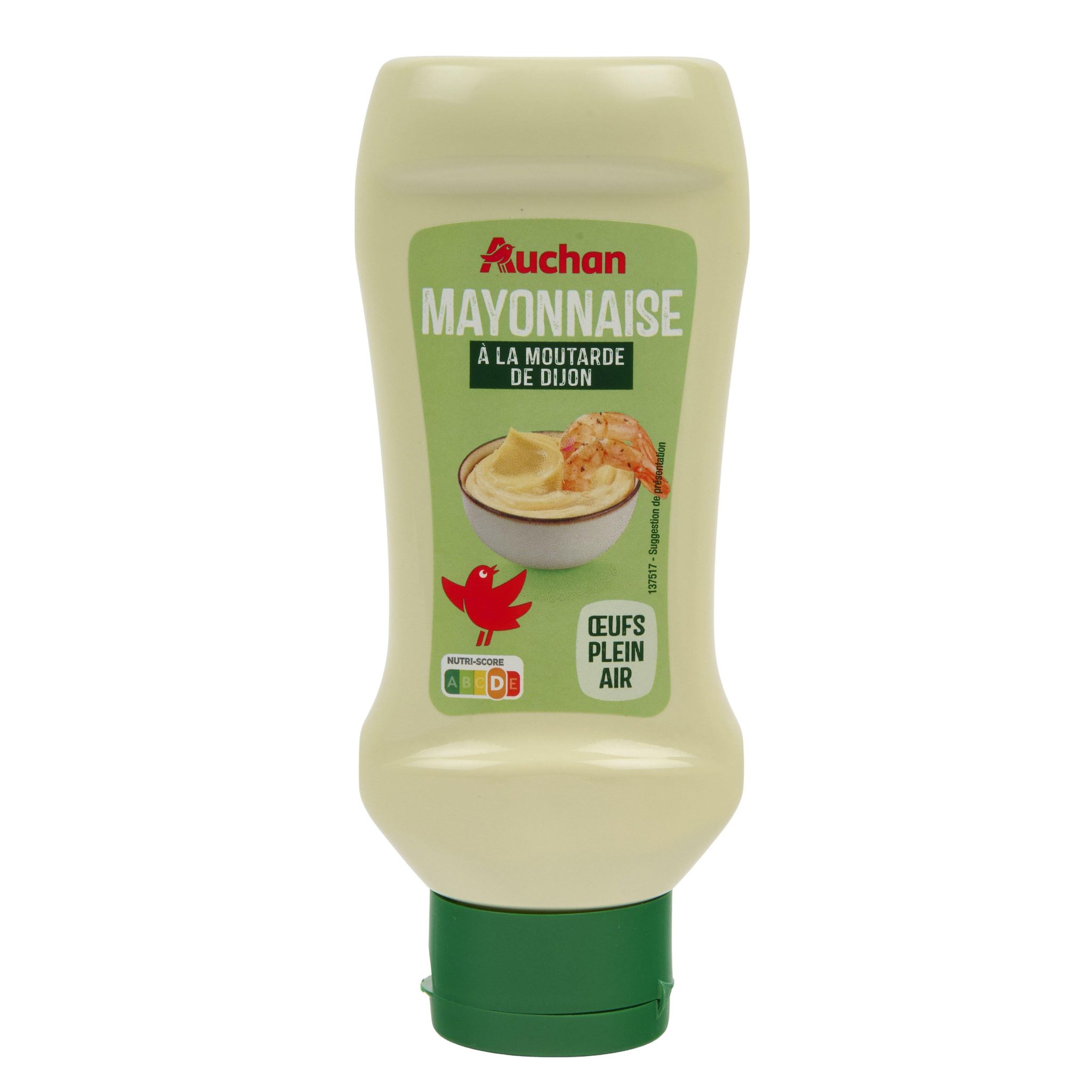 Voir la diapositive 3 : AUCHAN Mayonnaise à la moutarde de Dijon flacon souple 425g