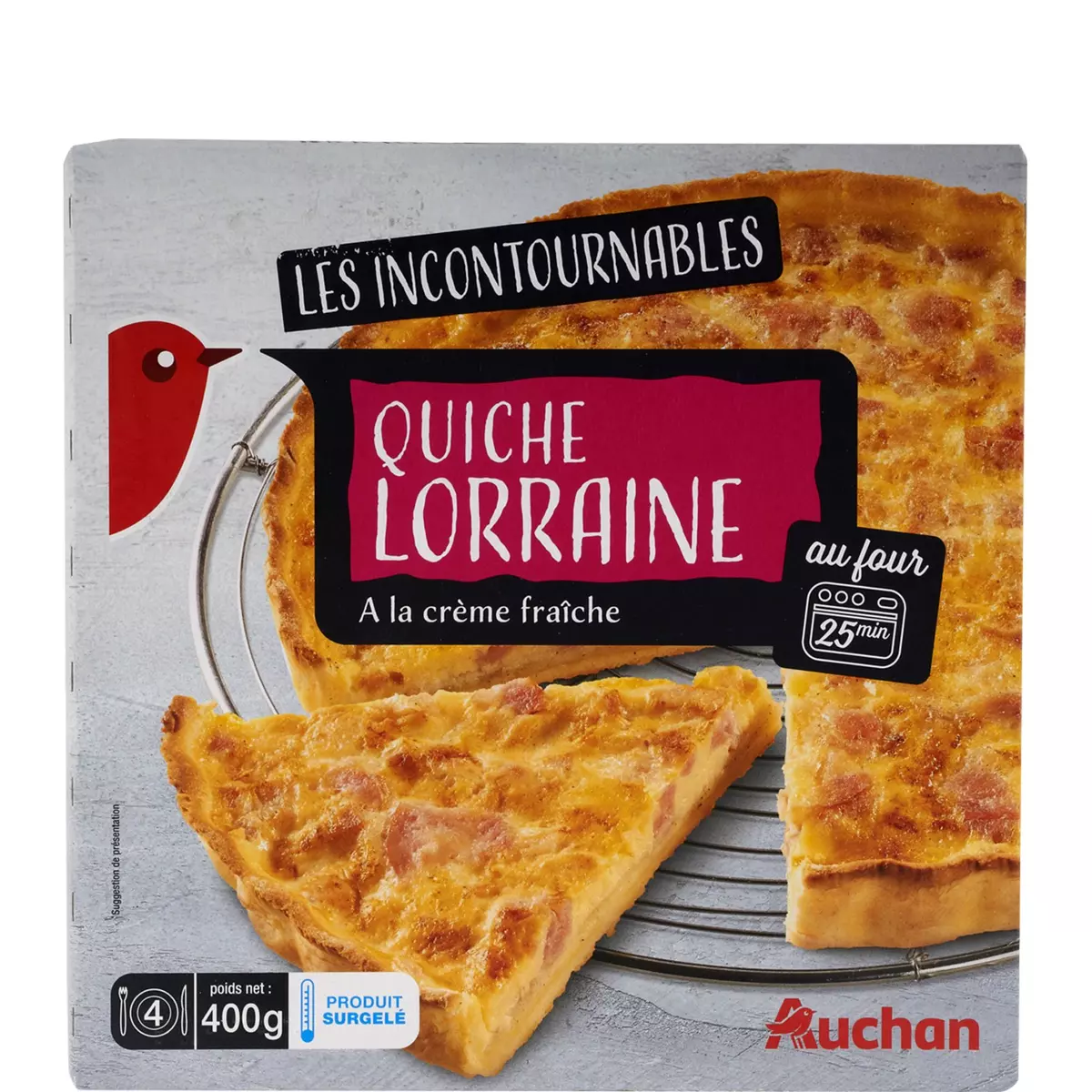 AUCHAN Quiche Lorraine 400g