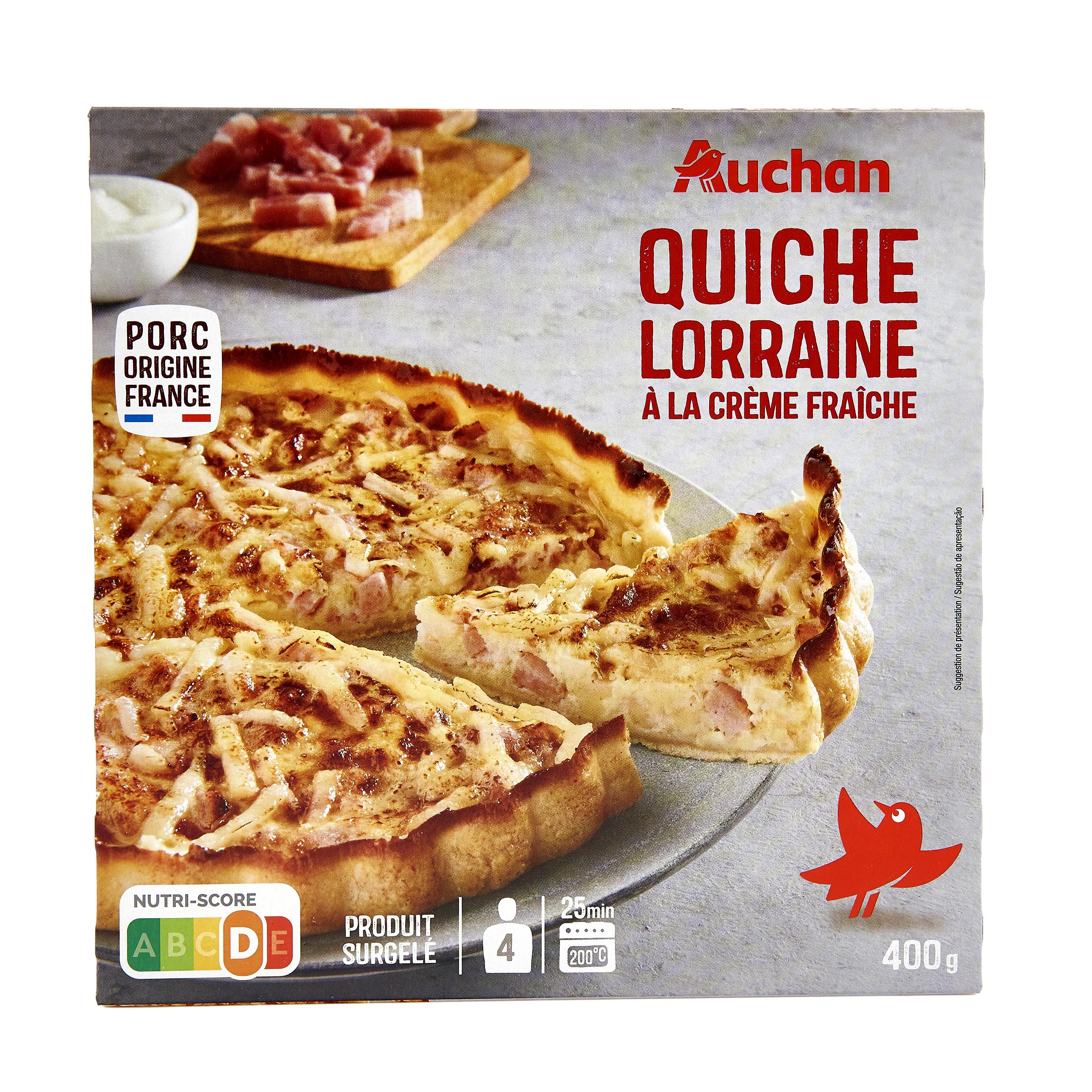 Voir la diapositive 2 : AUCHAN Quiche Lorraine 400g