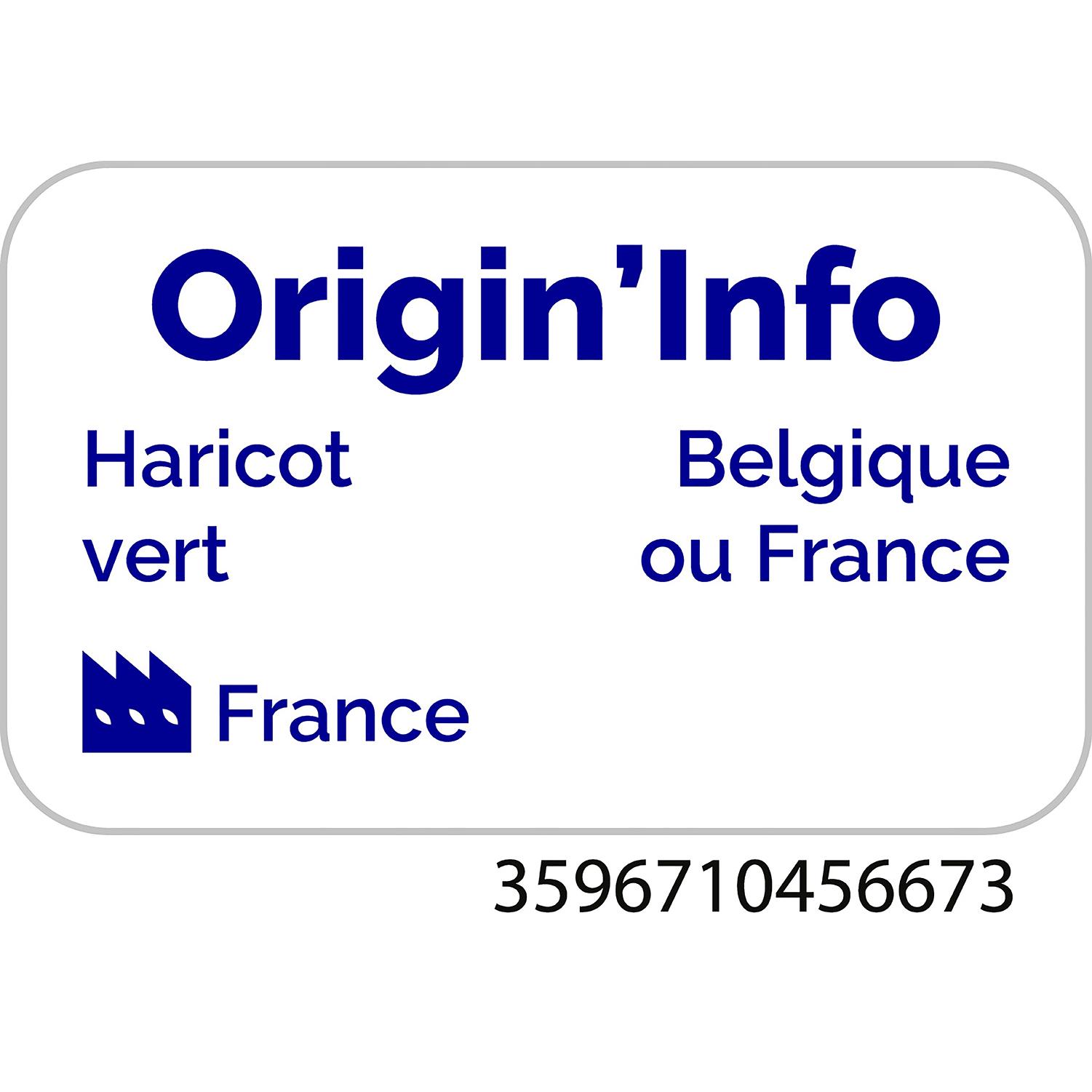 Voir la diapositive 3 : POUCE Haricots verts très fins 5 portions 1kg
