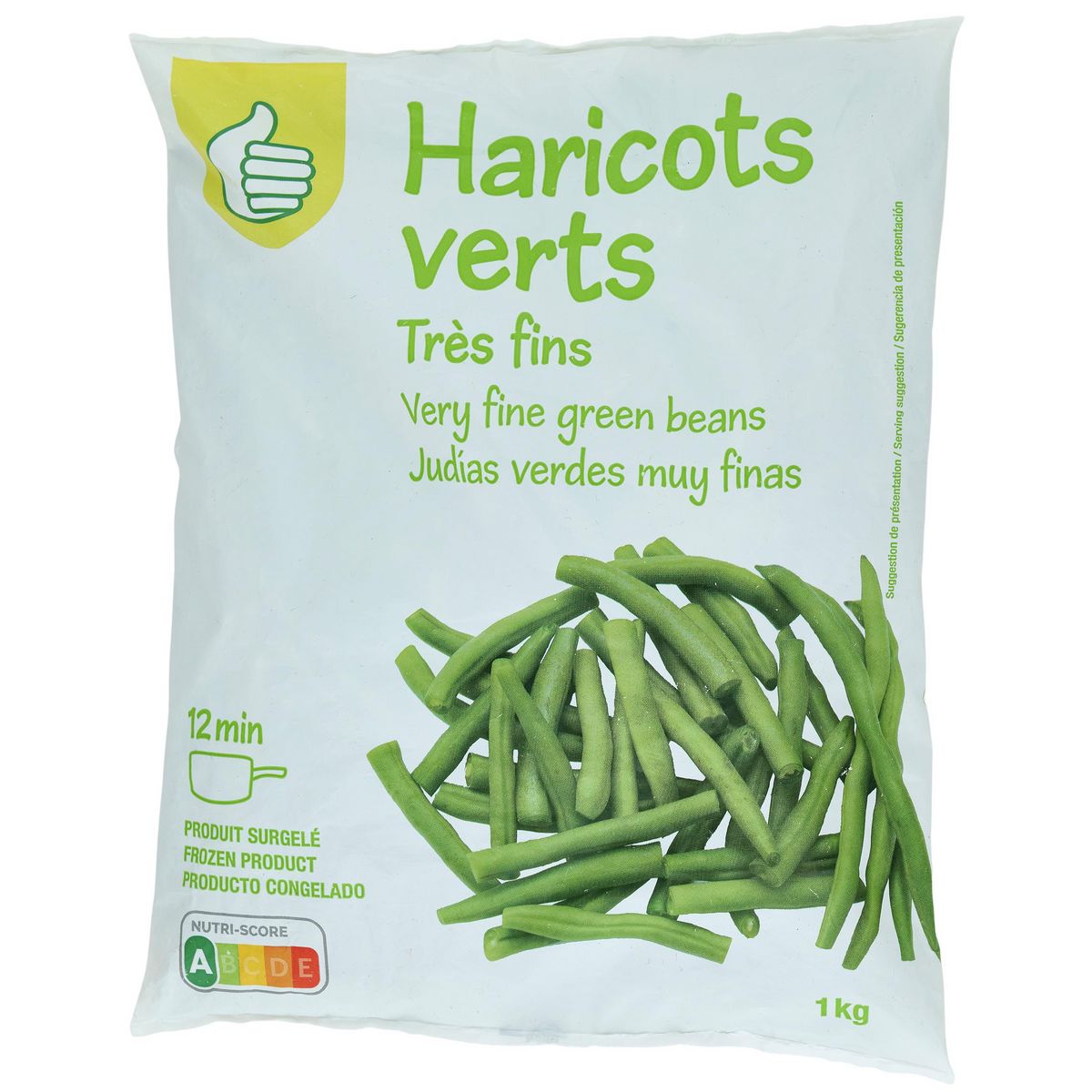 POUCE Haricots verts très fins 5 portions 1kg