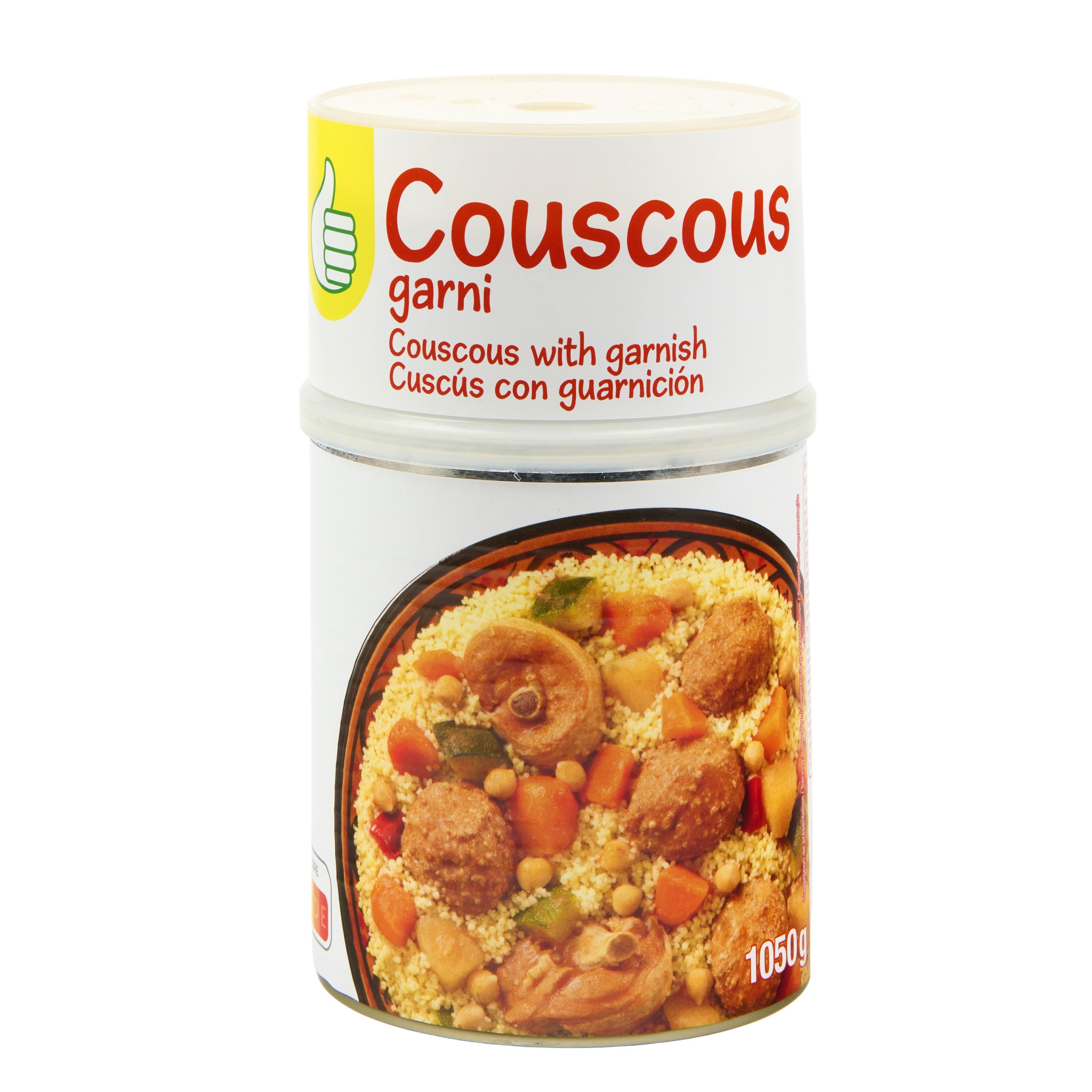 Voir la diapositive 4 : POUCE Couscous garni 2 personnes 1,050kg