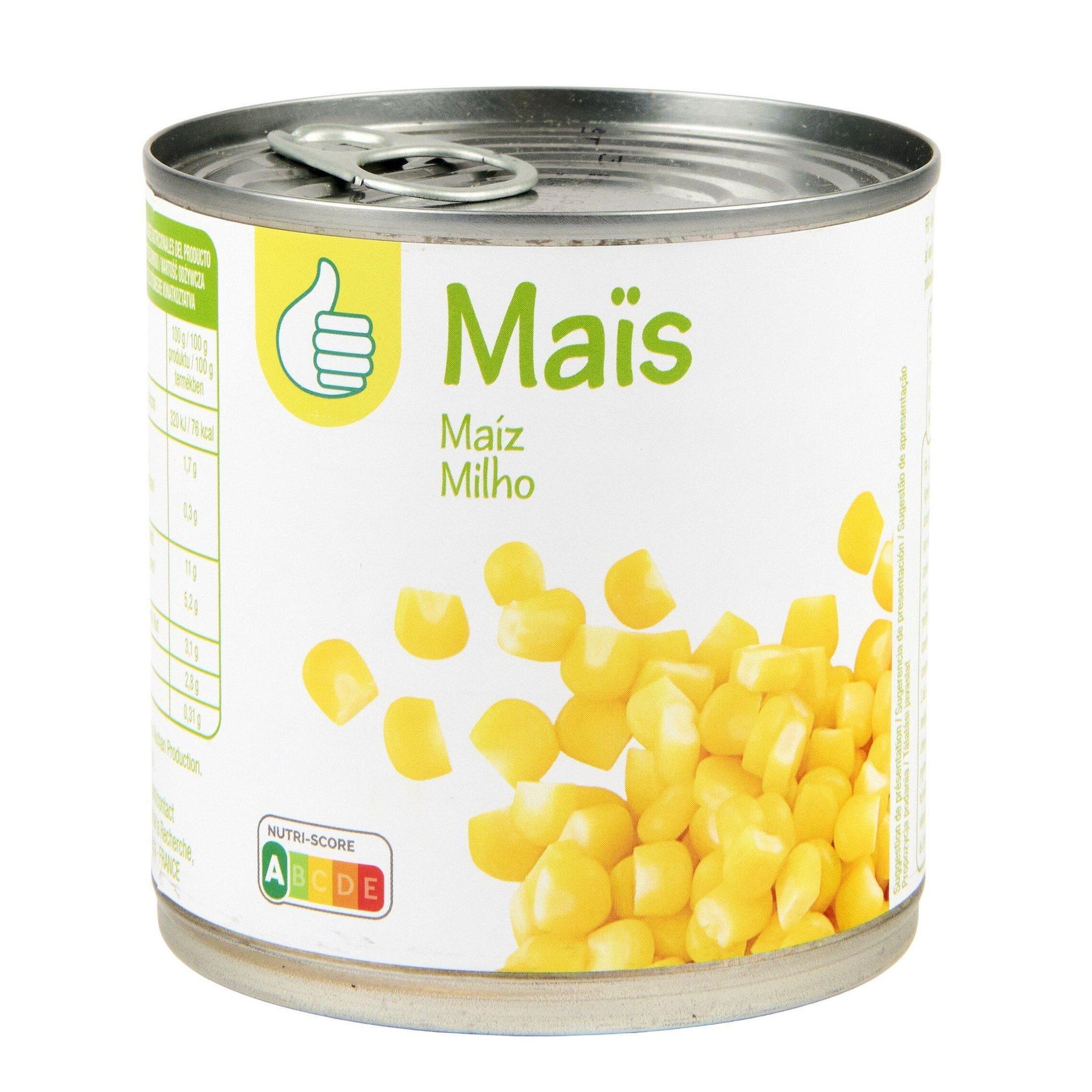 Voir la diapositive 2 : POUCE Maïs doux en grains sous vide 285g