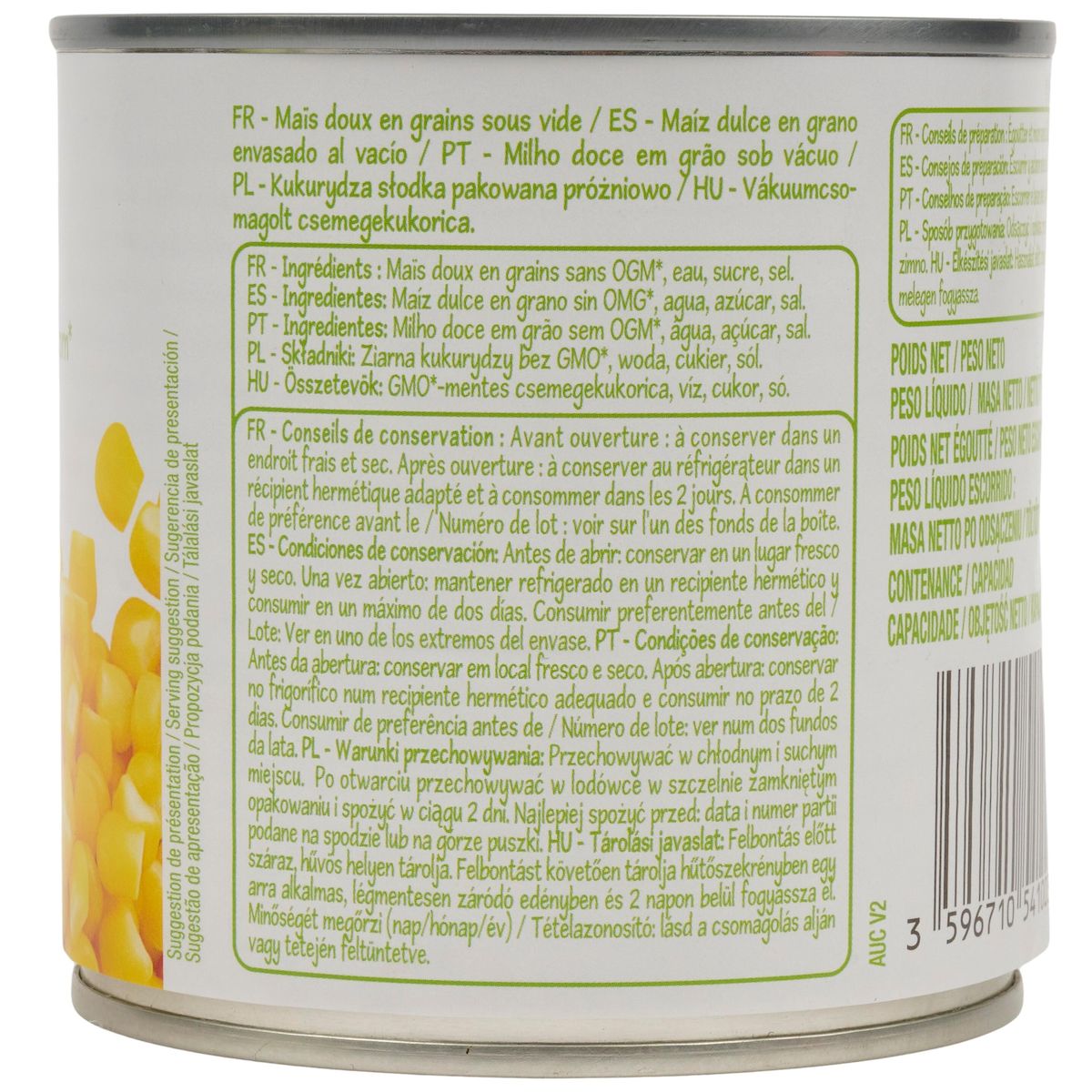 POUCE Maïs doux en grains sous vide 285g