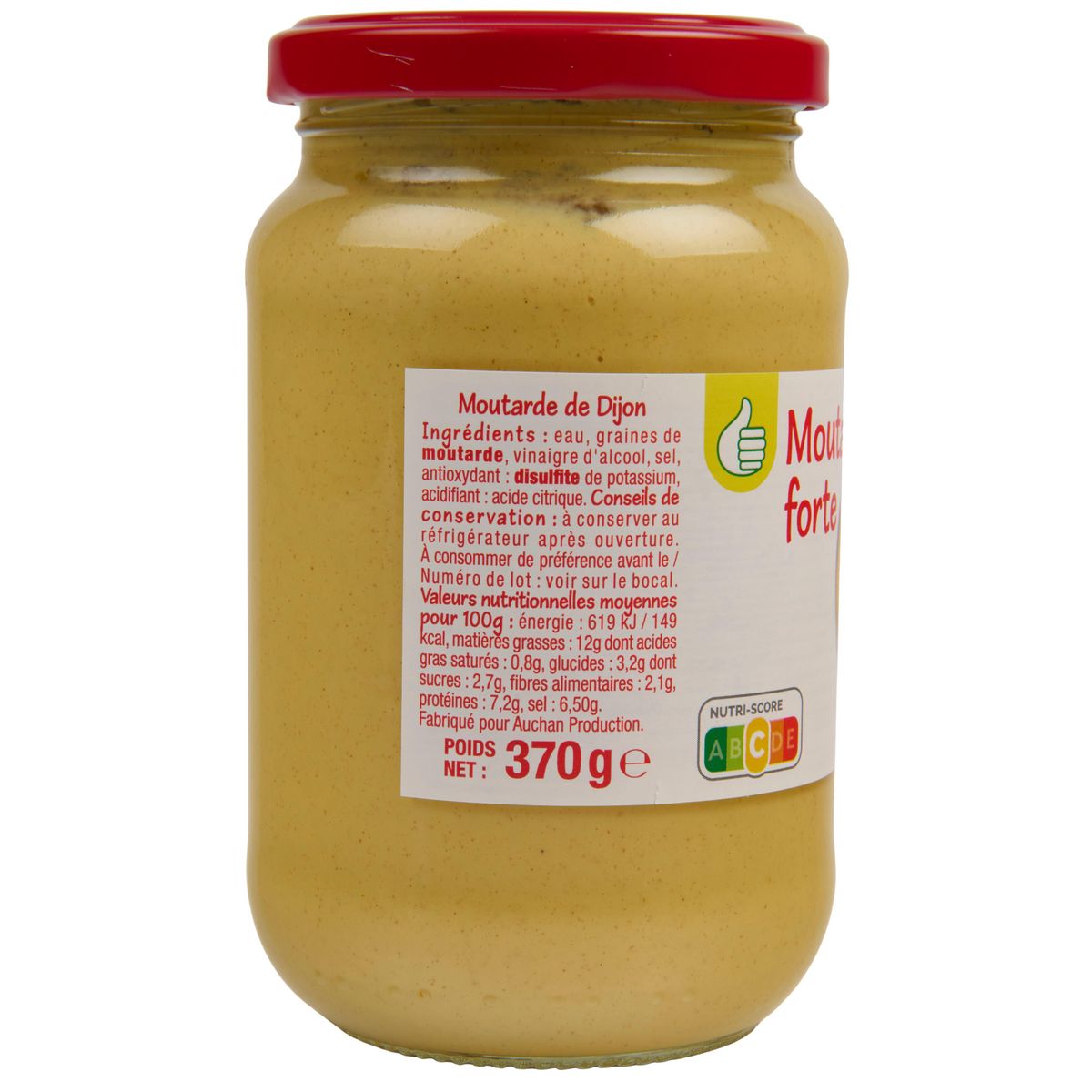 POUCE Moutarde de Dijon au vinaigre 370g
