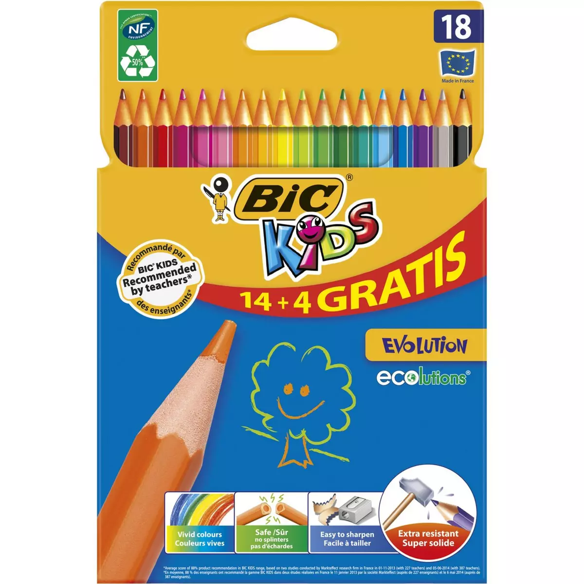 BIC Bic kids évolution crayons de couleur