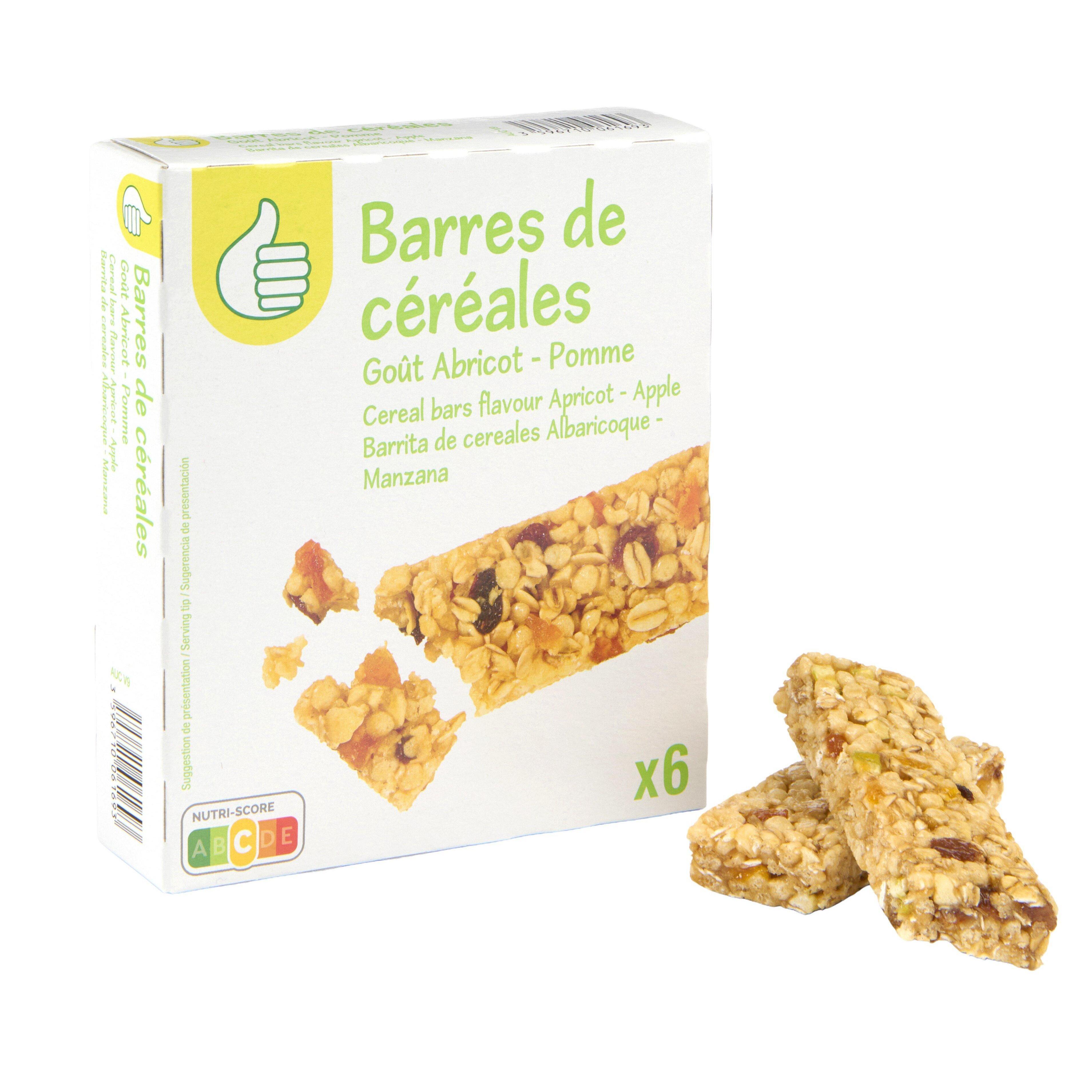 Voir la diapositive 3 : POUCE Barres de céréales goût abricot pomme 6 barres 125g
