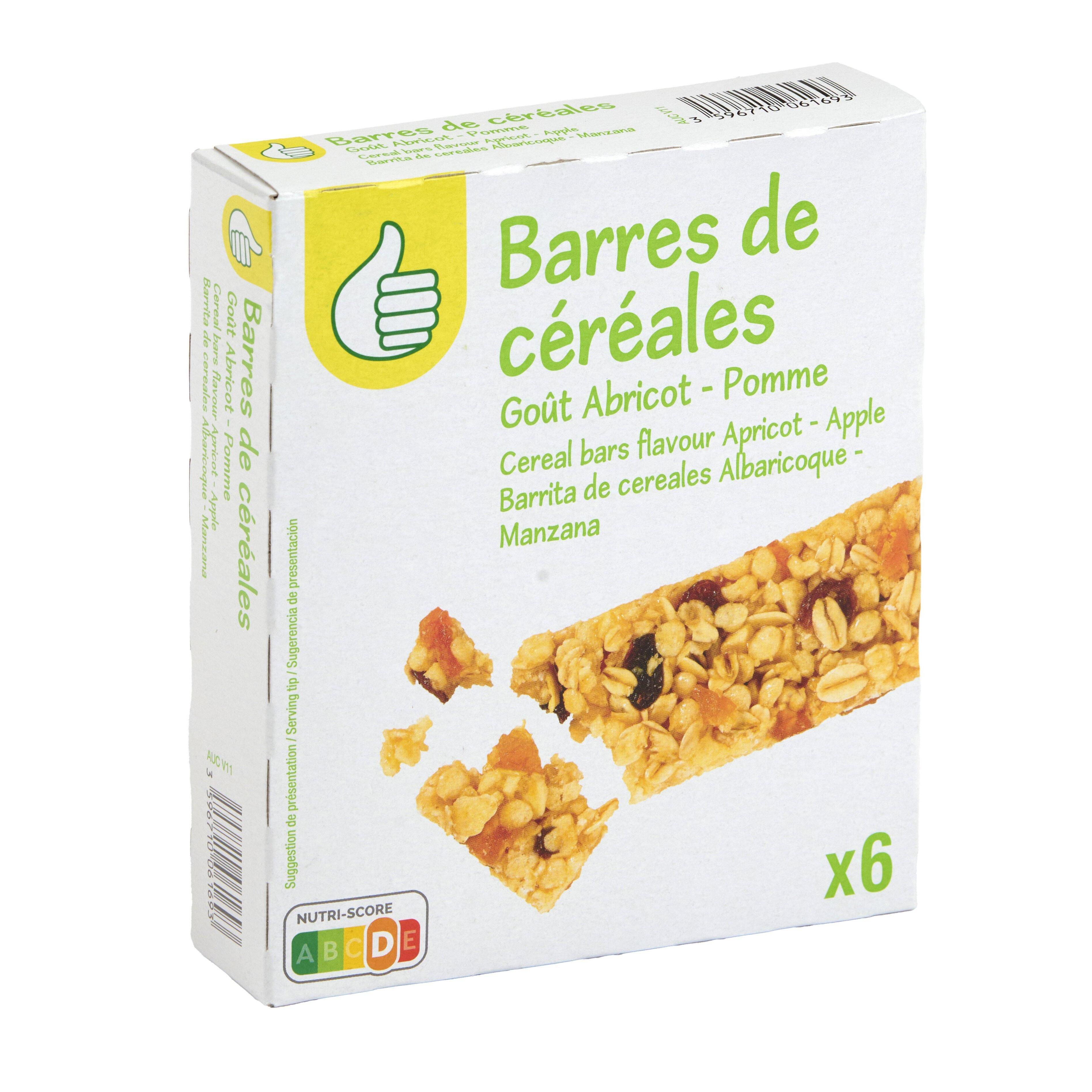 Voir la diapositive 4 : POUCE Barres de céréales goût abricot pomme 6 barres 125g