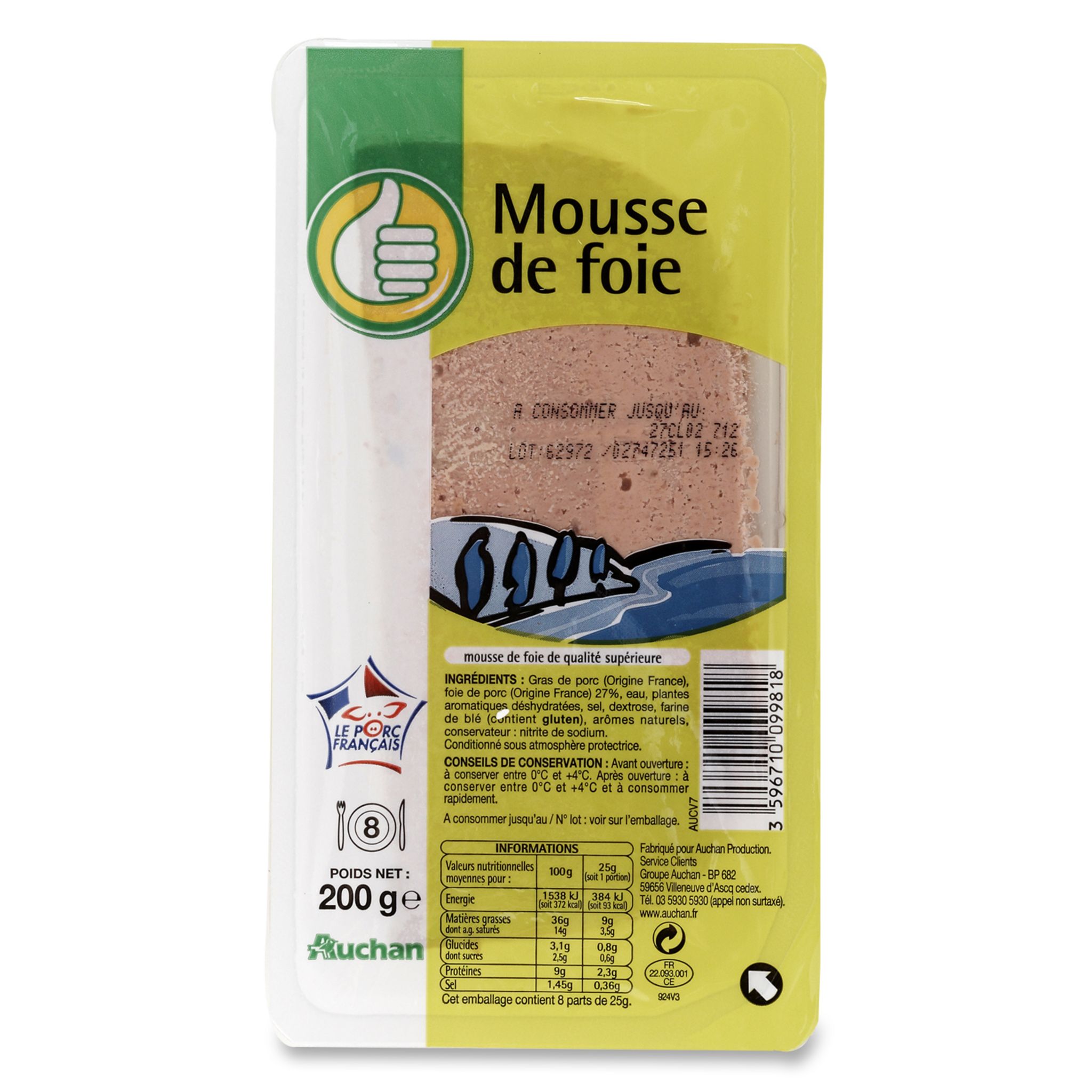 Voir la diapositive 2 : POUCE Mousse de foie 200g