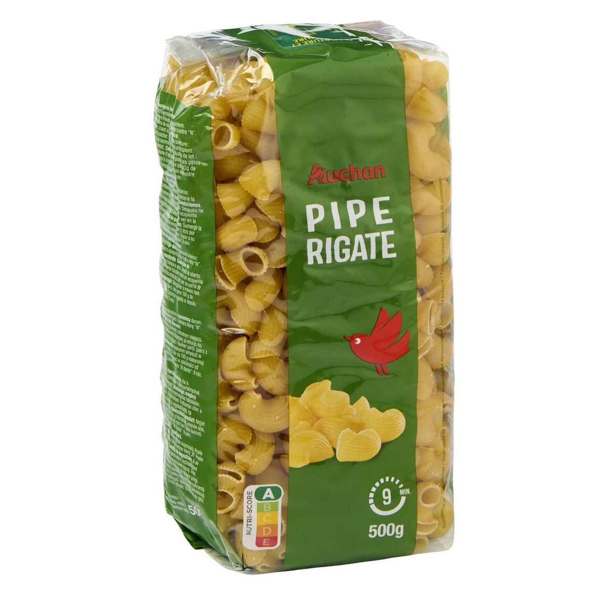 AUCHAN Pipe Rigate Coudes rayés 500g