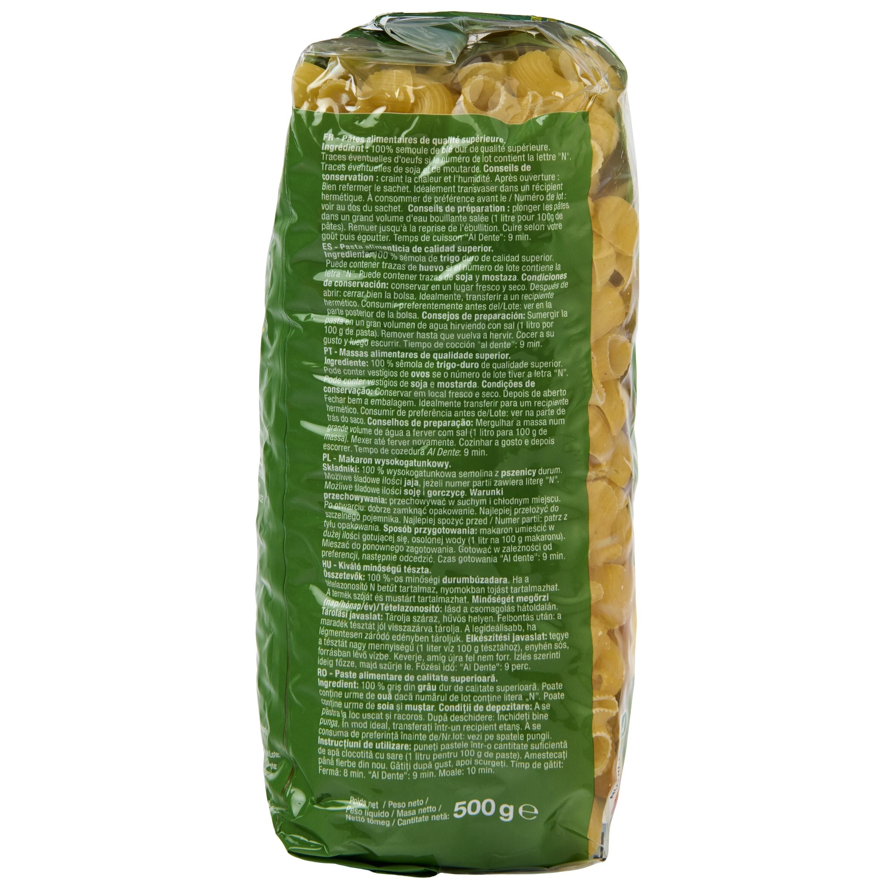 Voir la diapositive 5 : AUCHAN Pipe Rigate Coudes rayés 500g