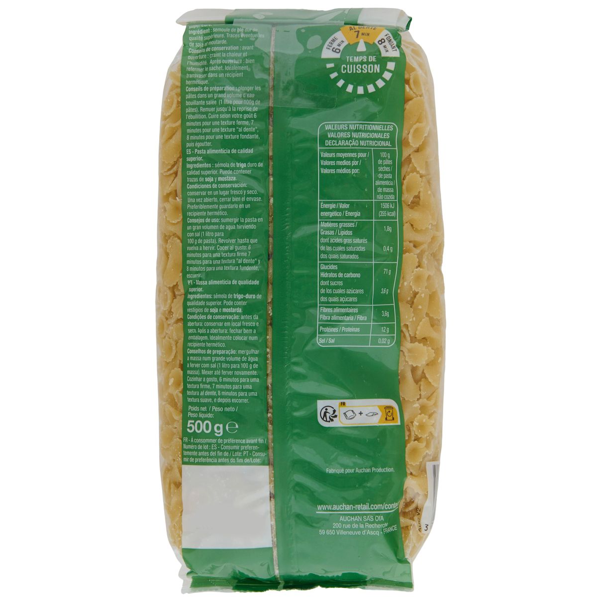 AUCHAN Petits paniers 500g