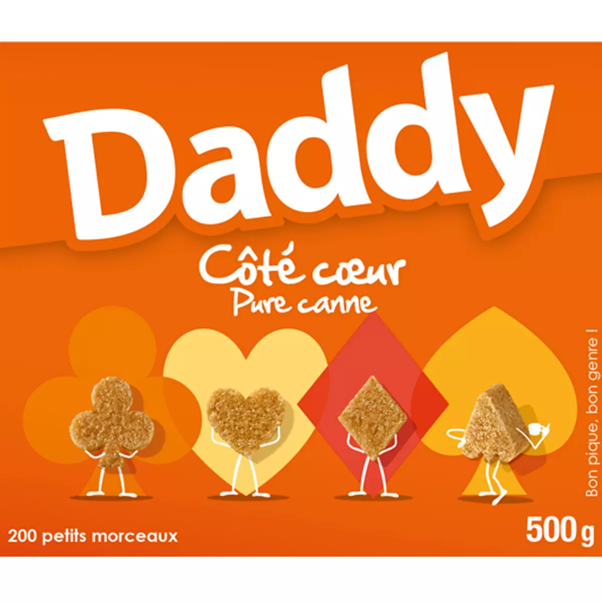 DADDY Côté coeur petits morceaux de sucres pure canne 200 pièces 500g