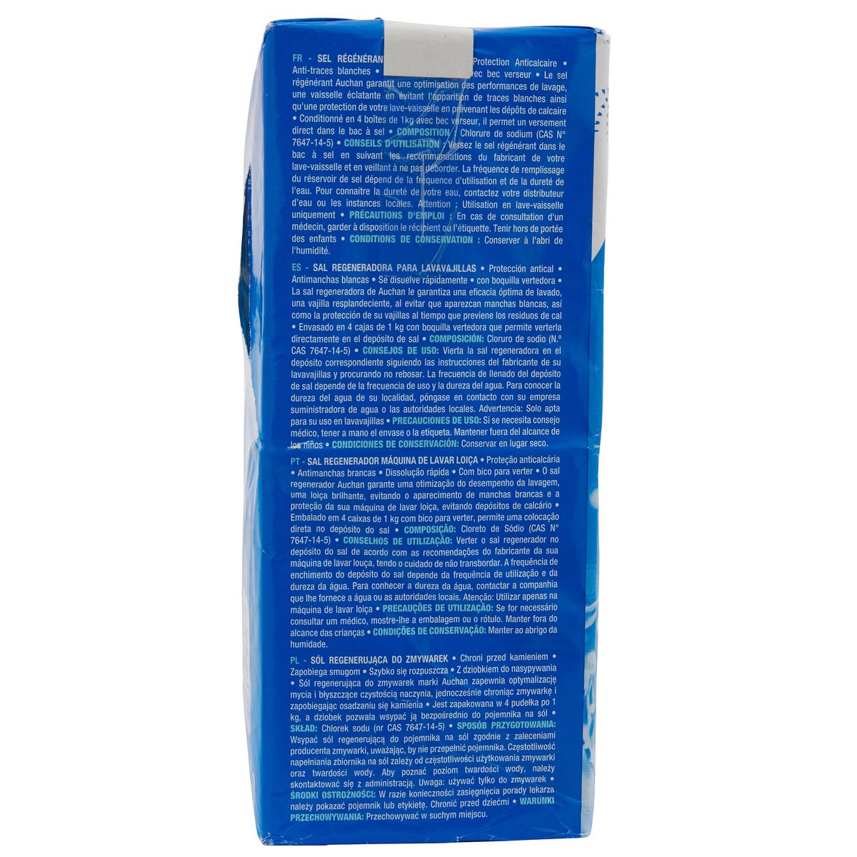 AUCHAN Sel régénérant lave-vaisselle 4x1kg