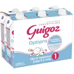 GUIGOZ Optipro 1 lait 1er âge liquide dès la naissance 6x50cl